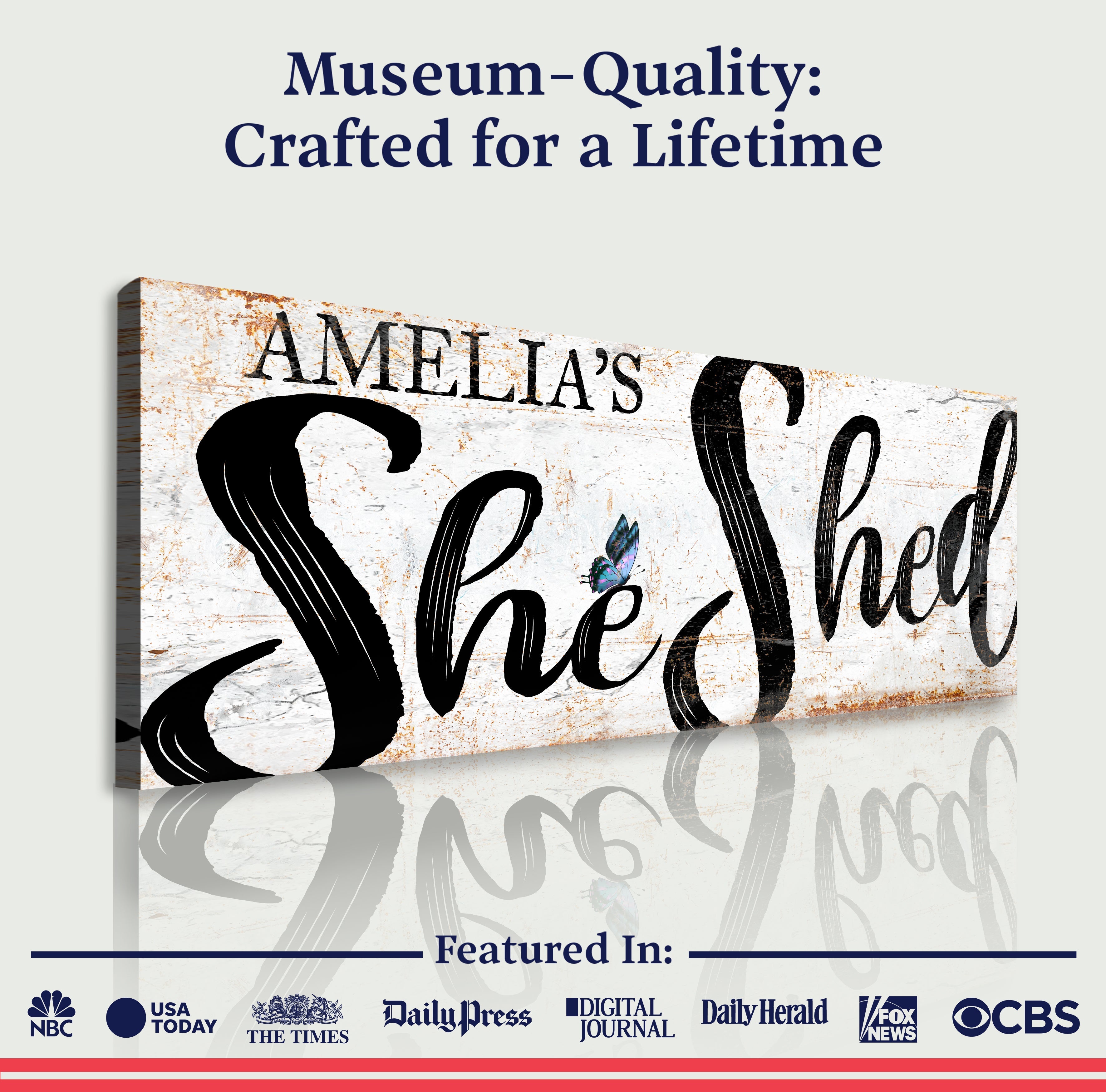 Personalized She Shed Sign VIII on sale at MyriadMart