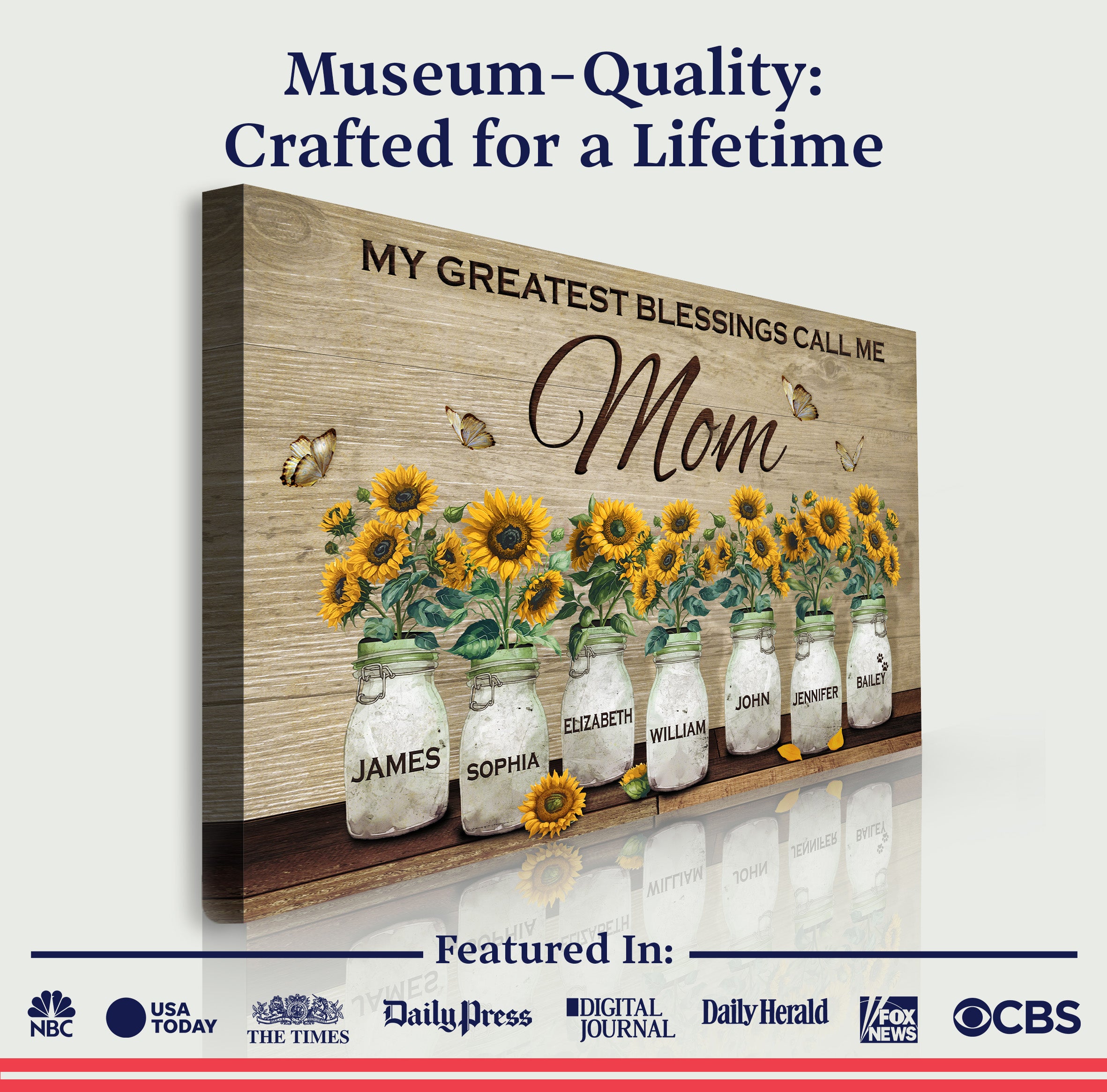 Mother's Day Sign My Greatest Blessings Call Me Mom III on sale at MyriadMart