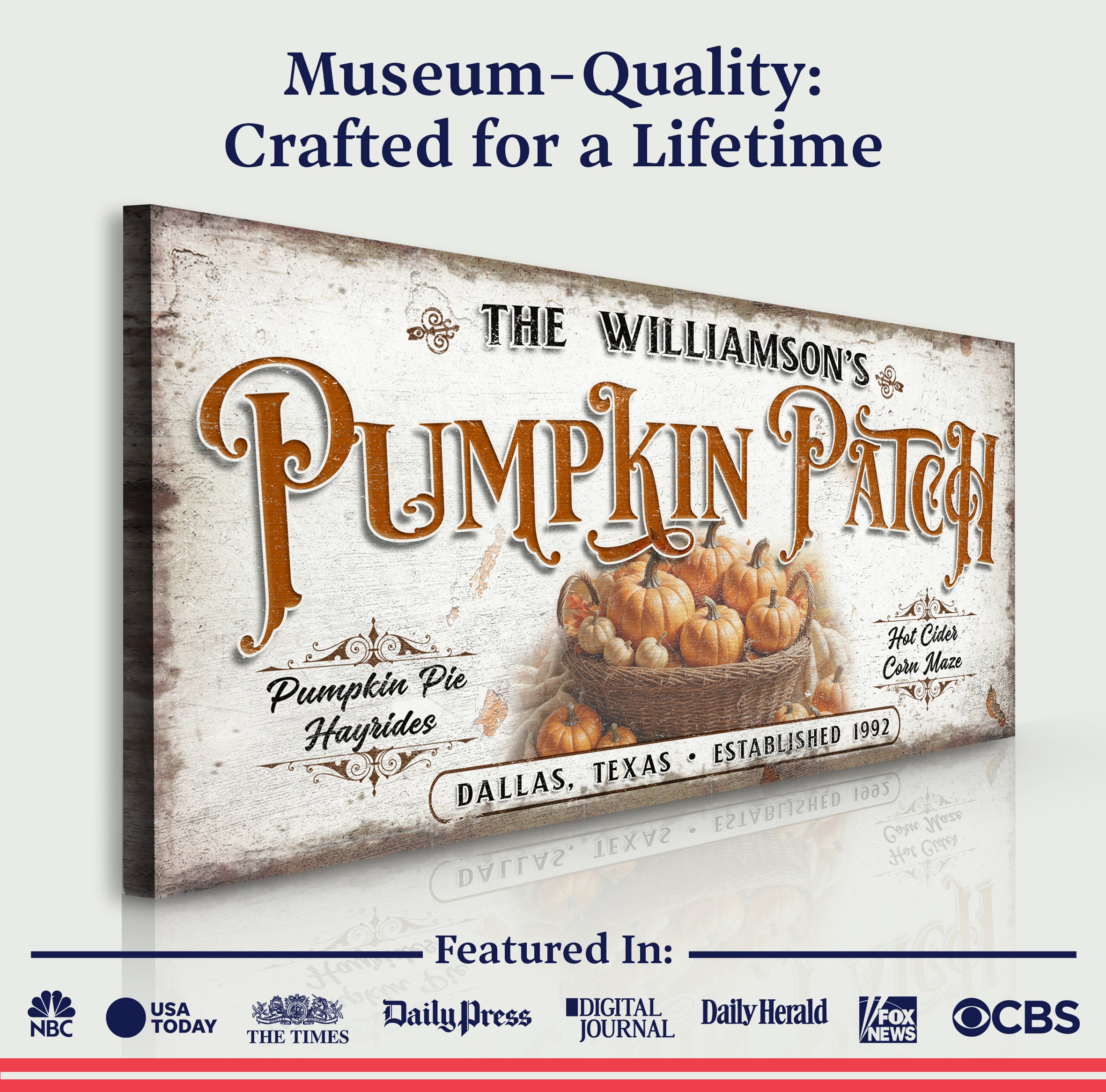 Personalized Pumpkin Patch Sign II on sale at MyriadMart