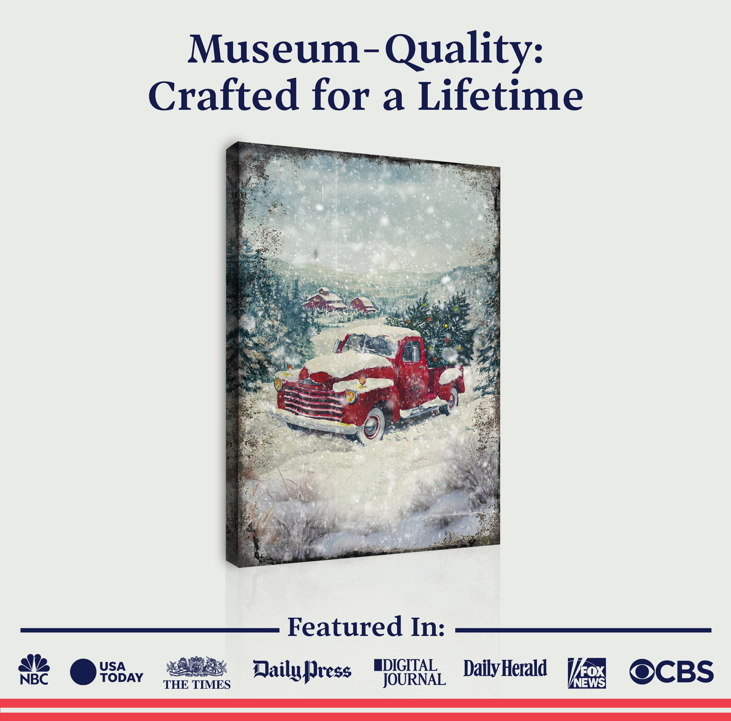 Vintage Truck With Christmas Tree Wall Art II on sale at MyriadMart