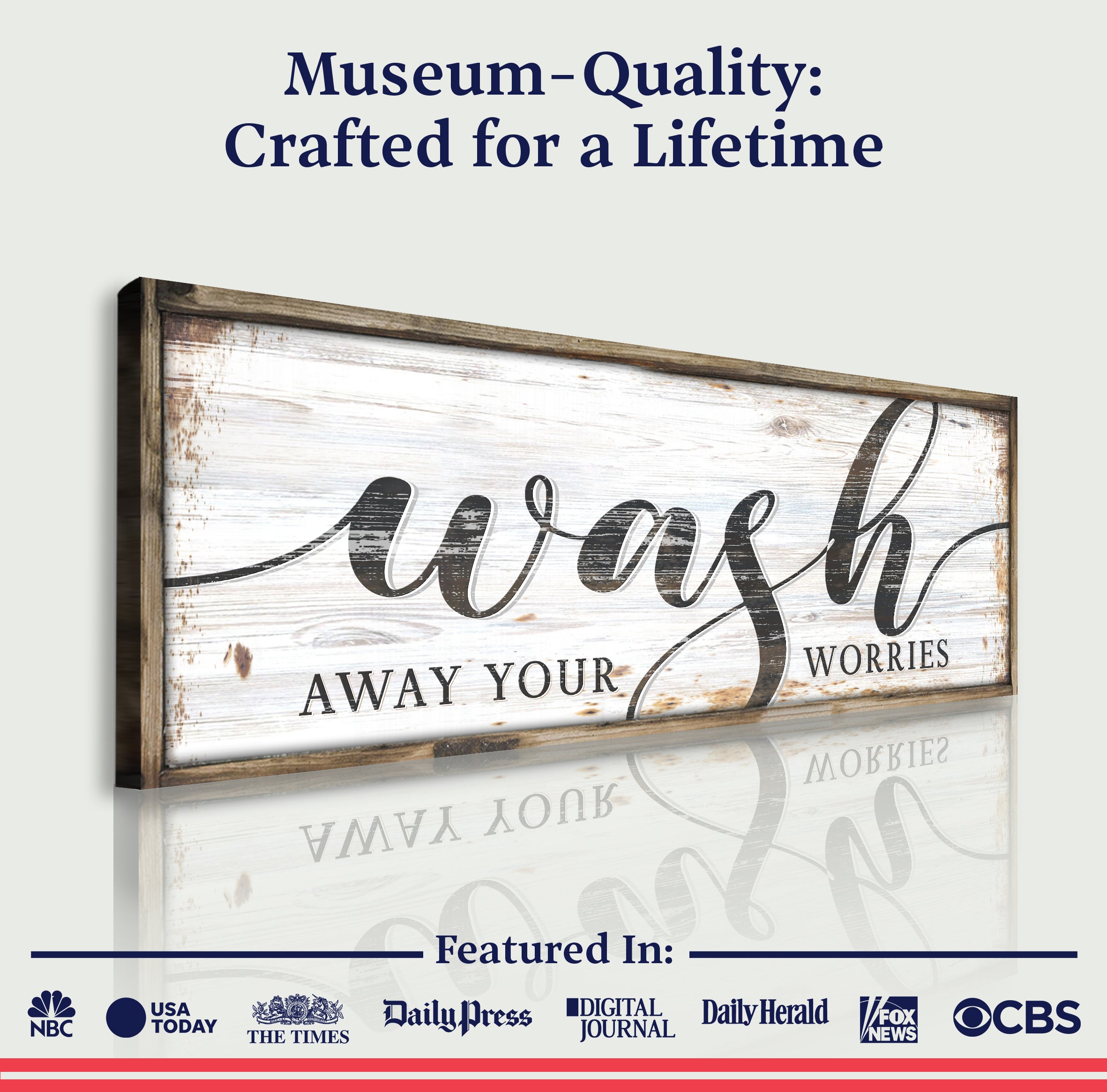 Wash Away Your Worries Bathroom Sign II on sale at MyriadMart
