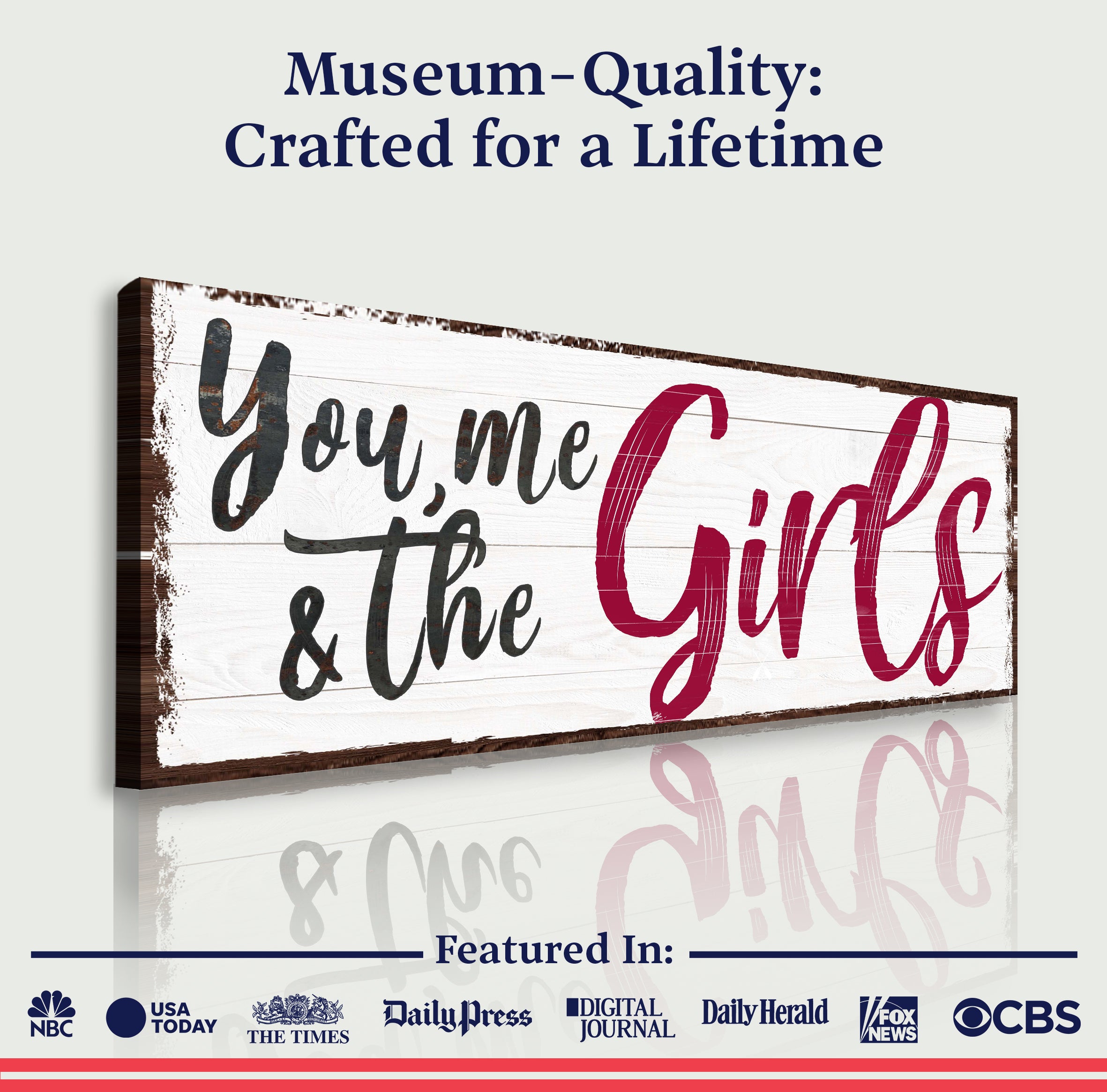 You, Me And The Girls Sign III on sale at MyriadMart