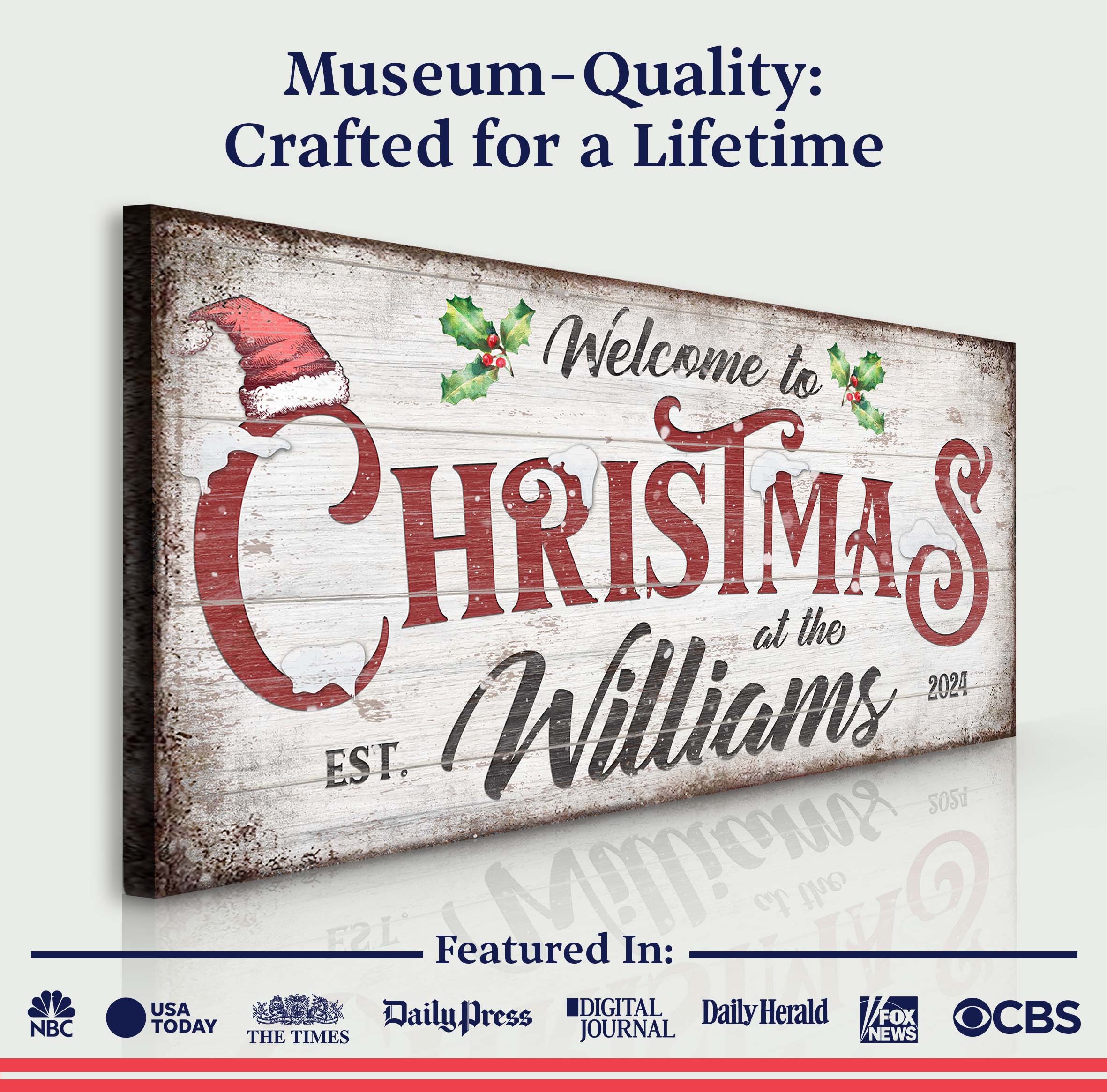 Family Welcome To Christmas Sign V on sale at MyriadMart