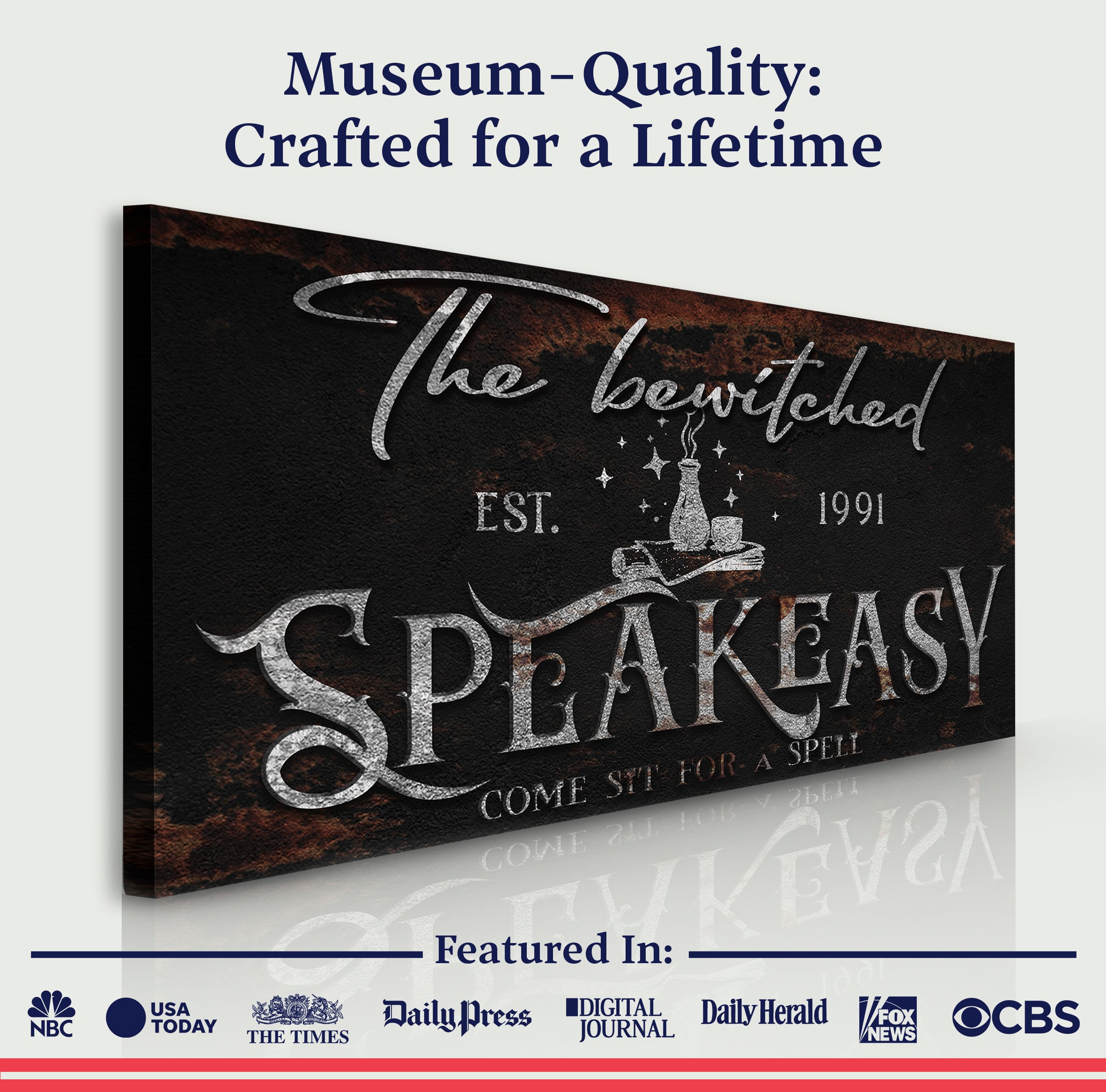 The Bewitched Speakeasy Halloween Sign III on sale at MyriadMart