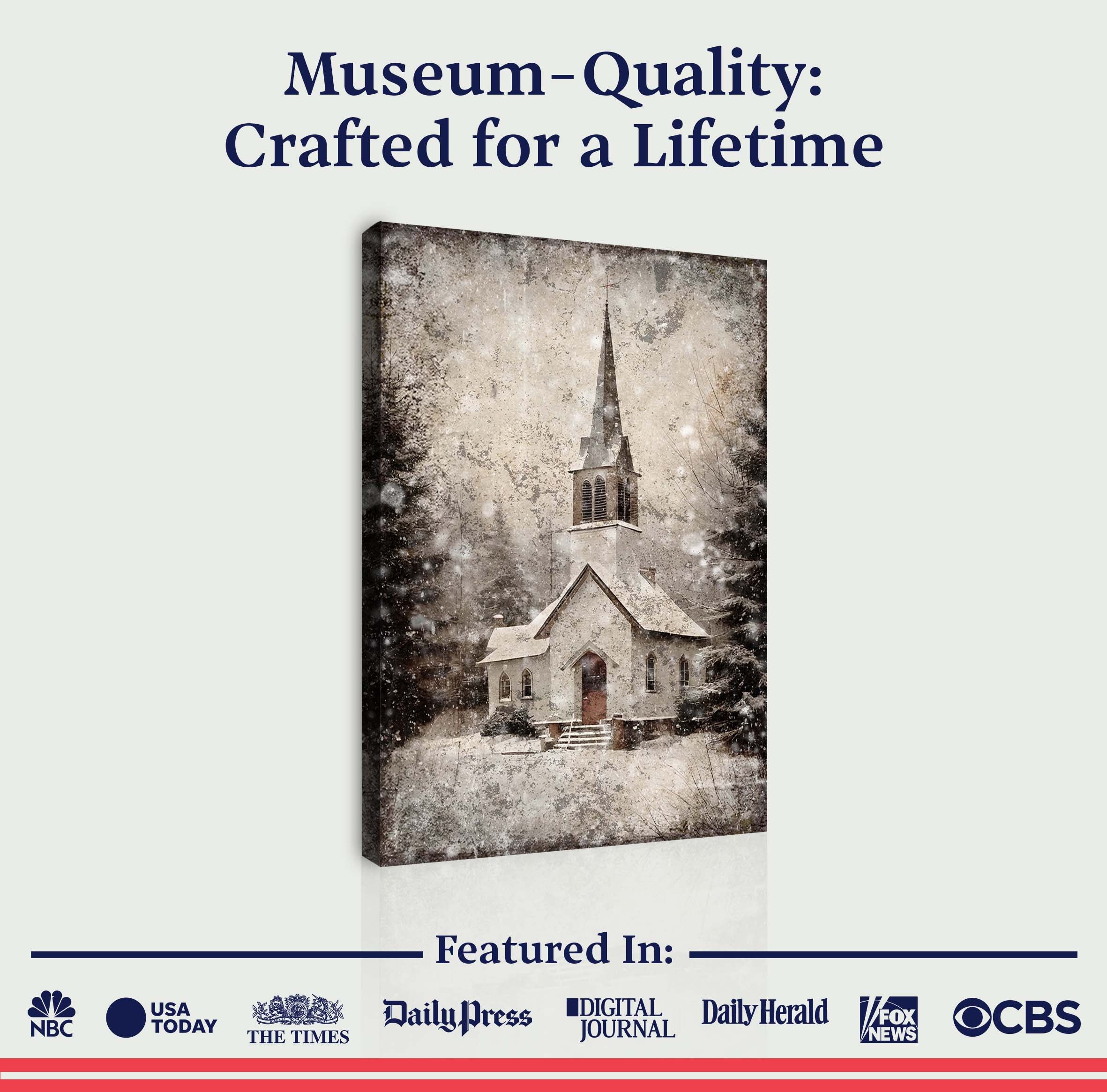 Vintage Church Christmas Wall Art IV on sale at MyriadMart