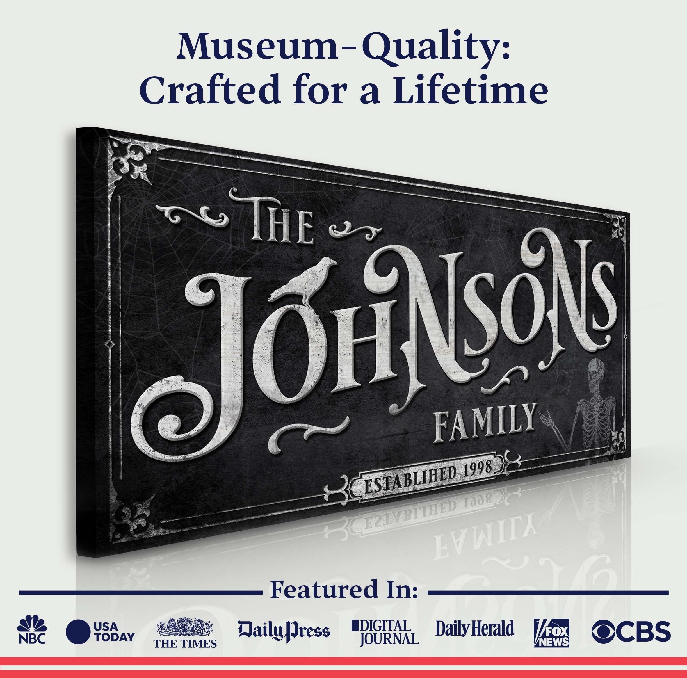 Personalized Gothic Sign III on sale at MyriadMart