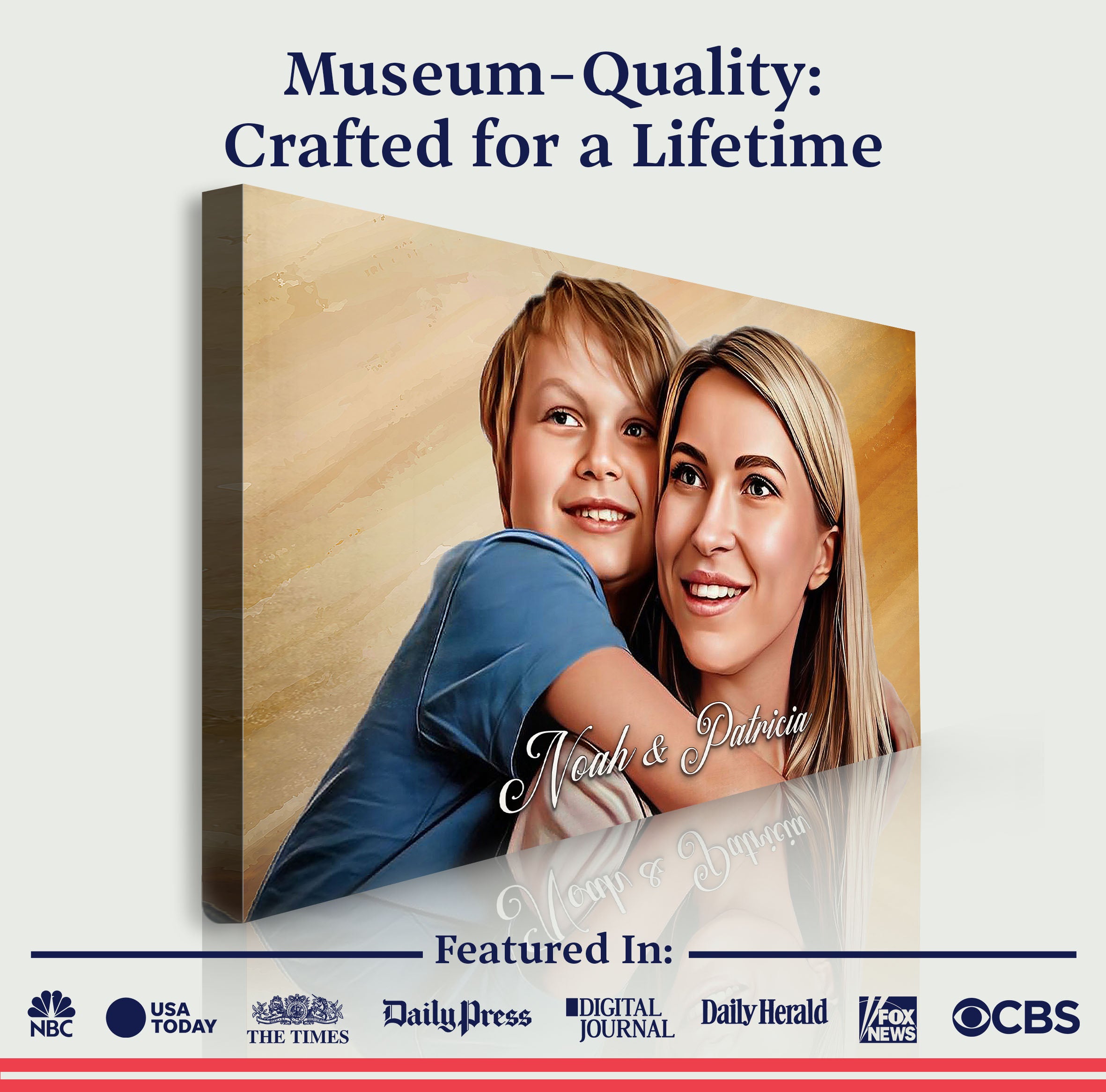 Mother's Day Cartoon Portrait Sign on sale at MyriadMart