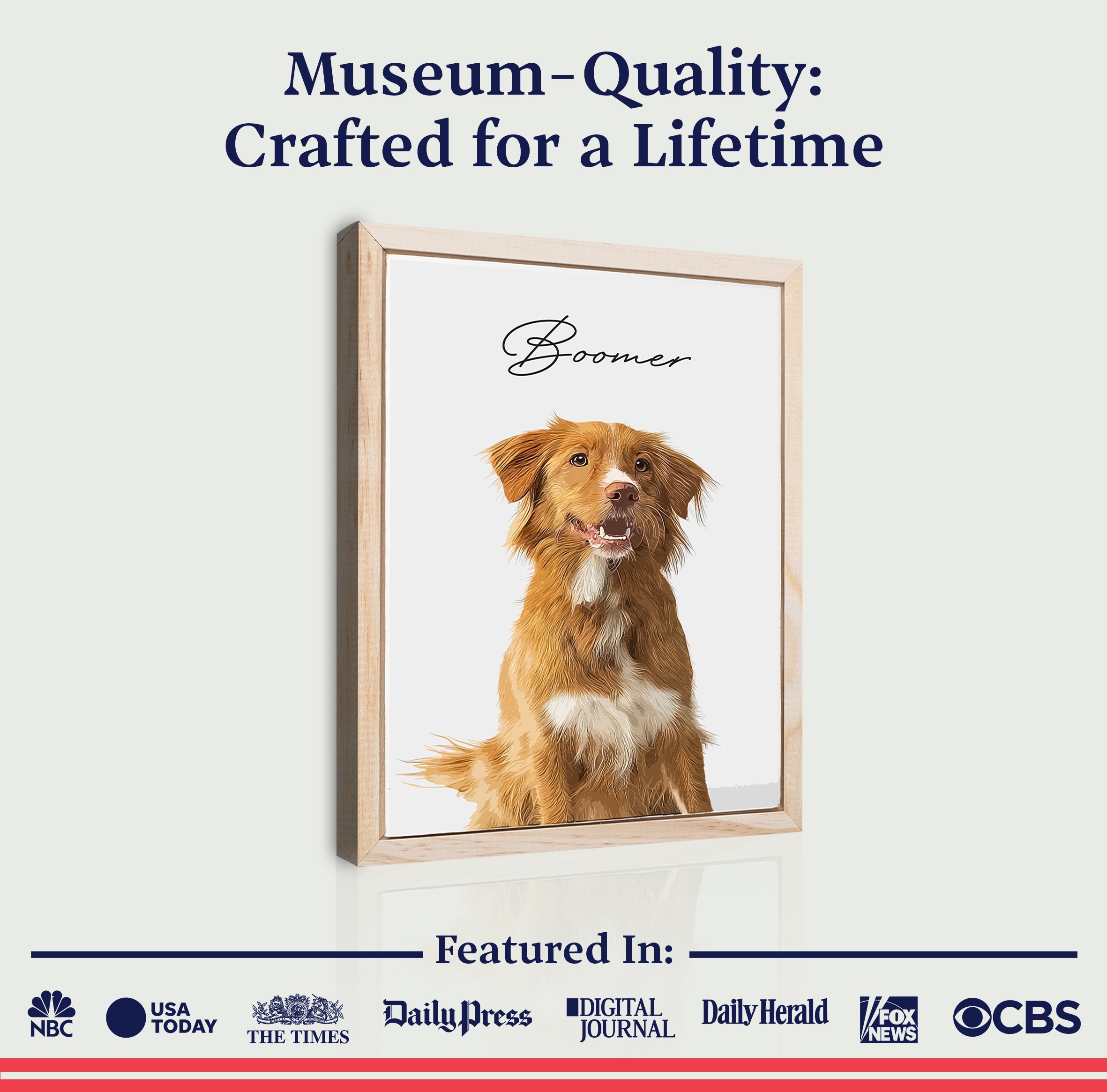 Custom Pet Memorial Portrait Watercolor Sign on sale at MyriadMart