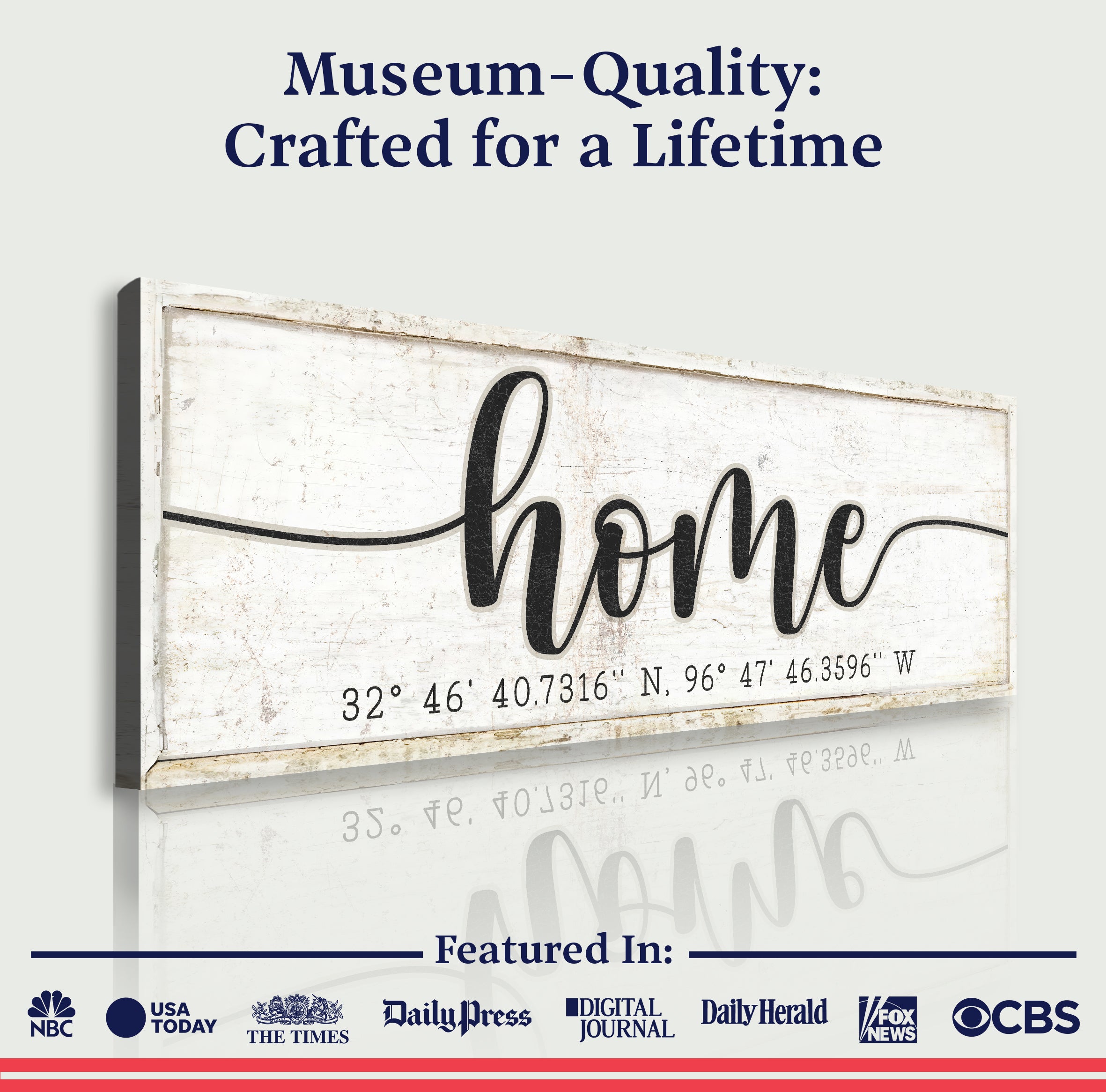 Home Coordinates Family Sign on sale at MyriadMart