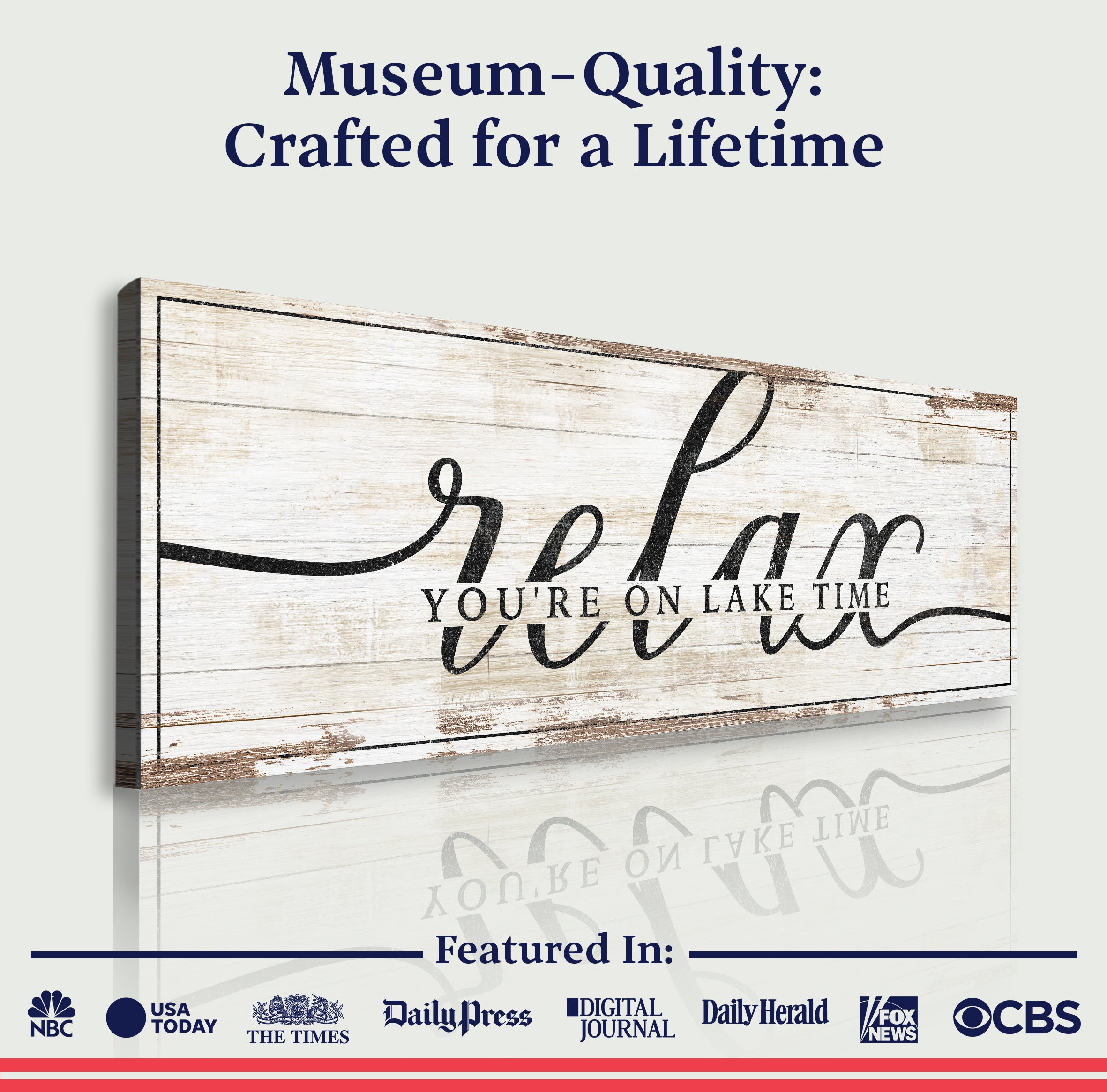 Relax You're on Lake Time Sign II on sale at MyriadMart