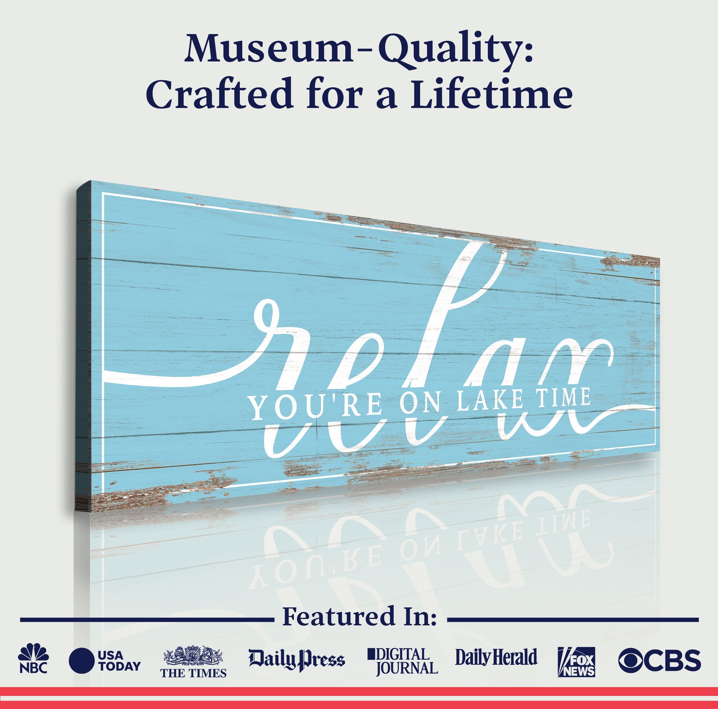 Relax You're on Lake Time Sign III on sale at MyriadMart