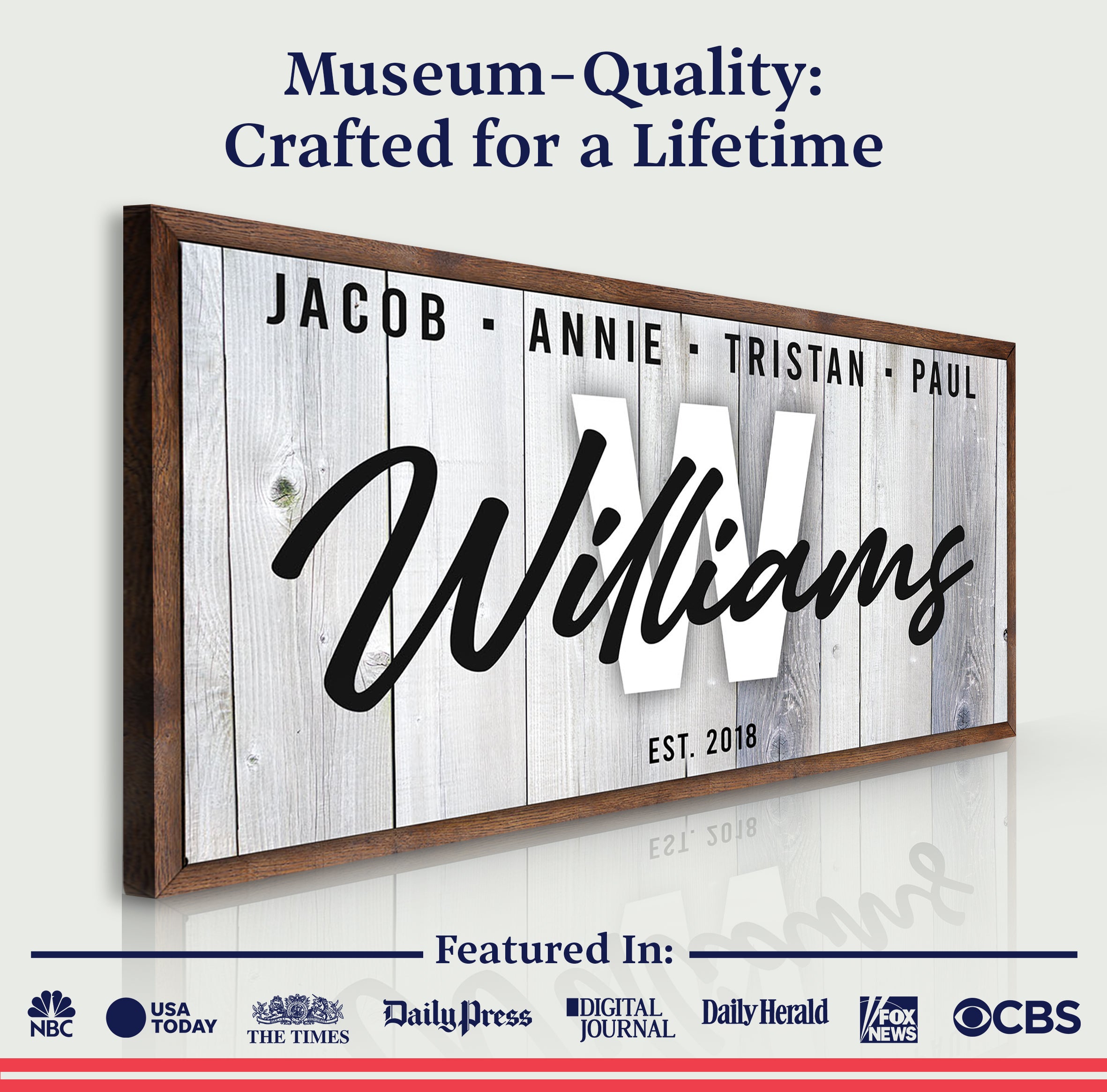 Family Wood Sign on sale at MyriadMart