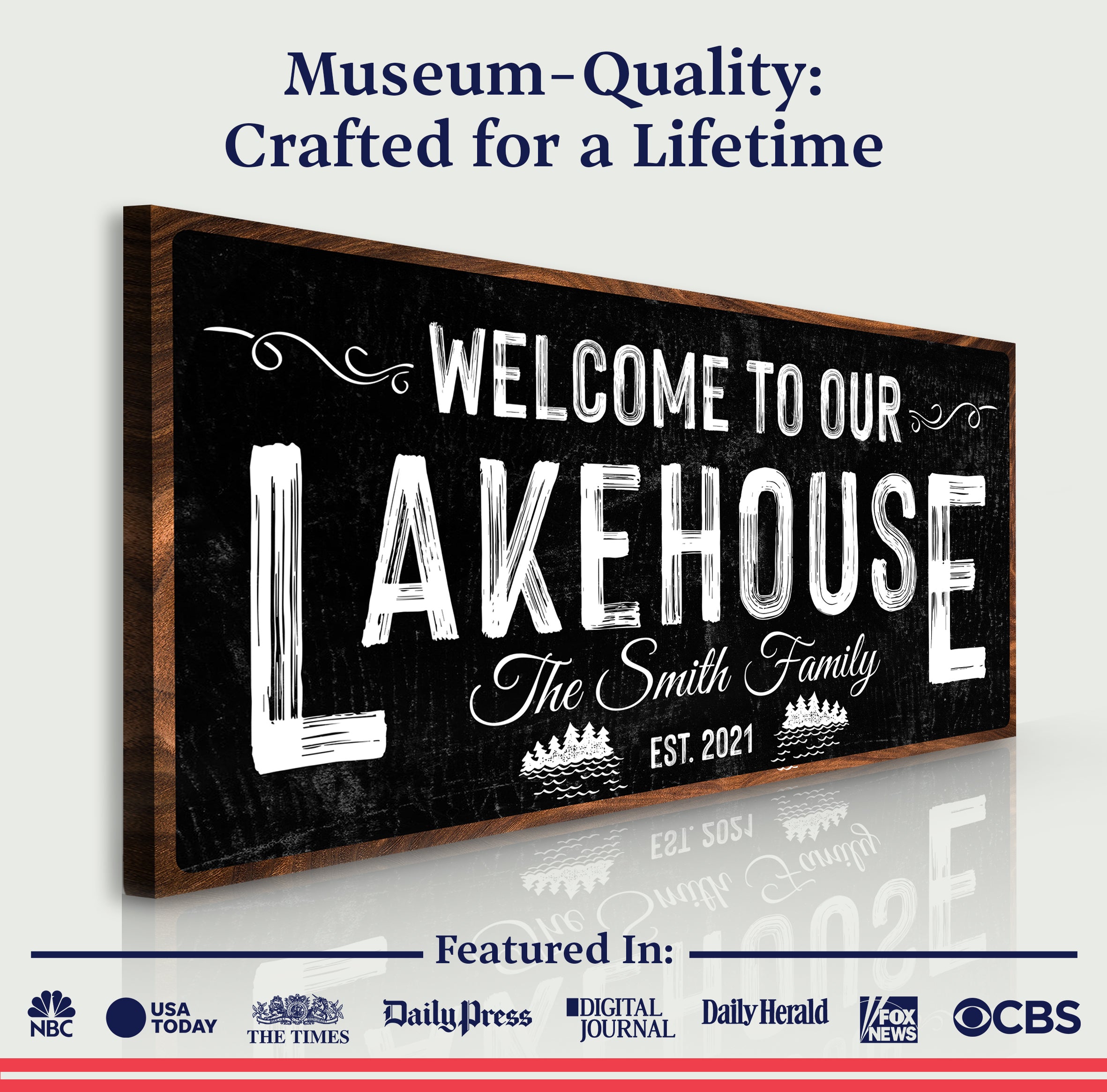 Welcome To Our Lakehouse Sign II on sale at MyriadMart