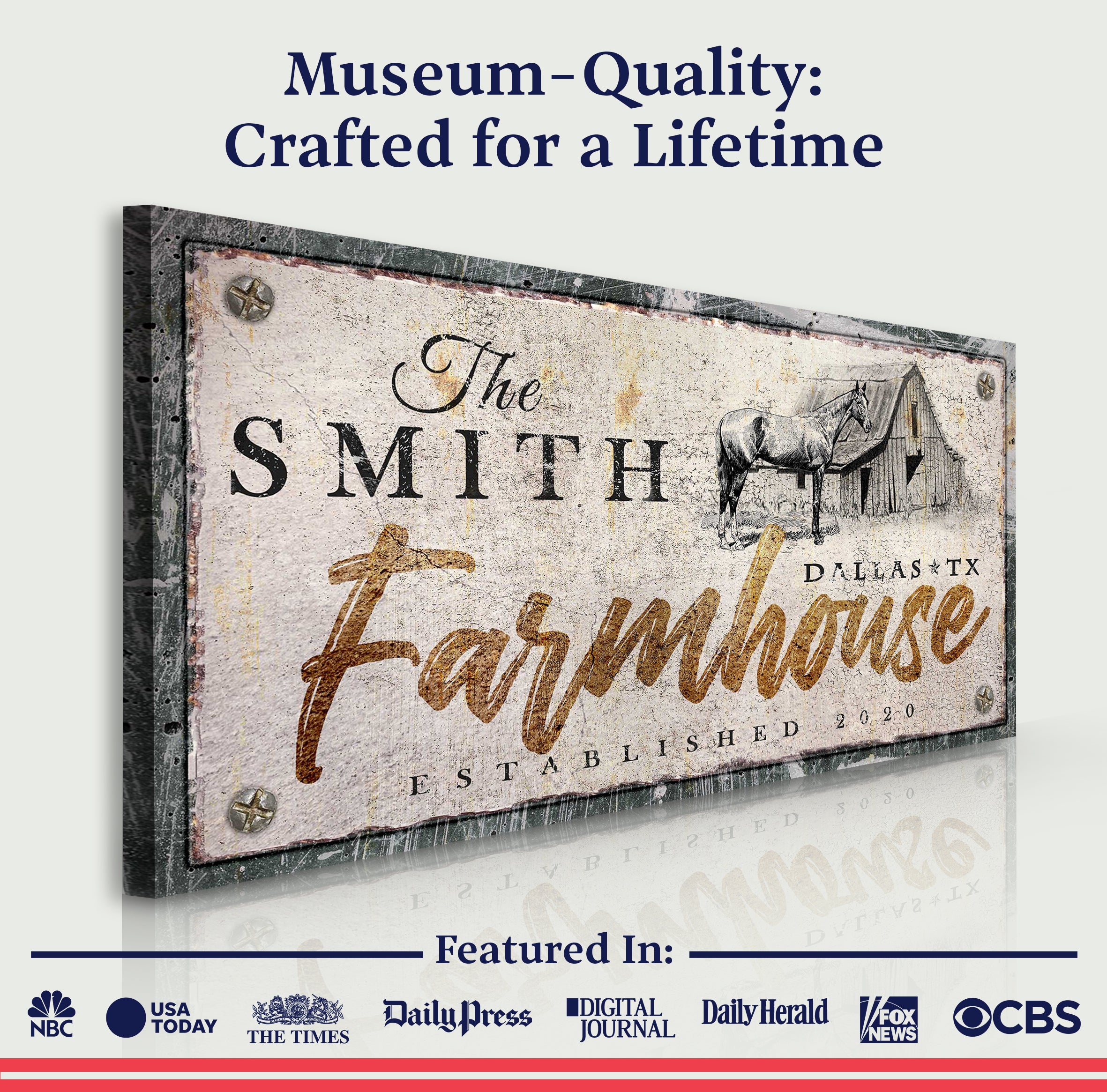 Rustic Horse Farmhouse Sign III on sale at MyriadMart