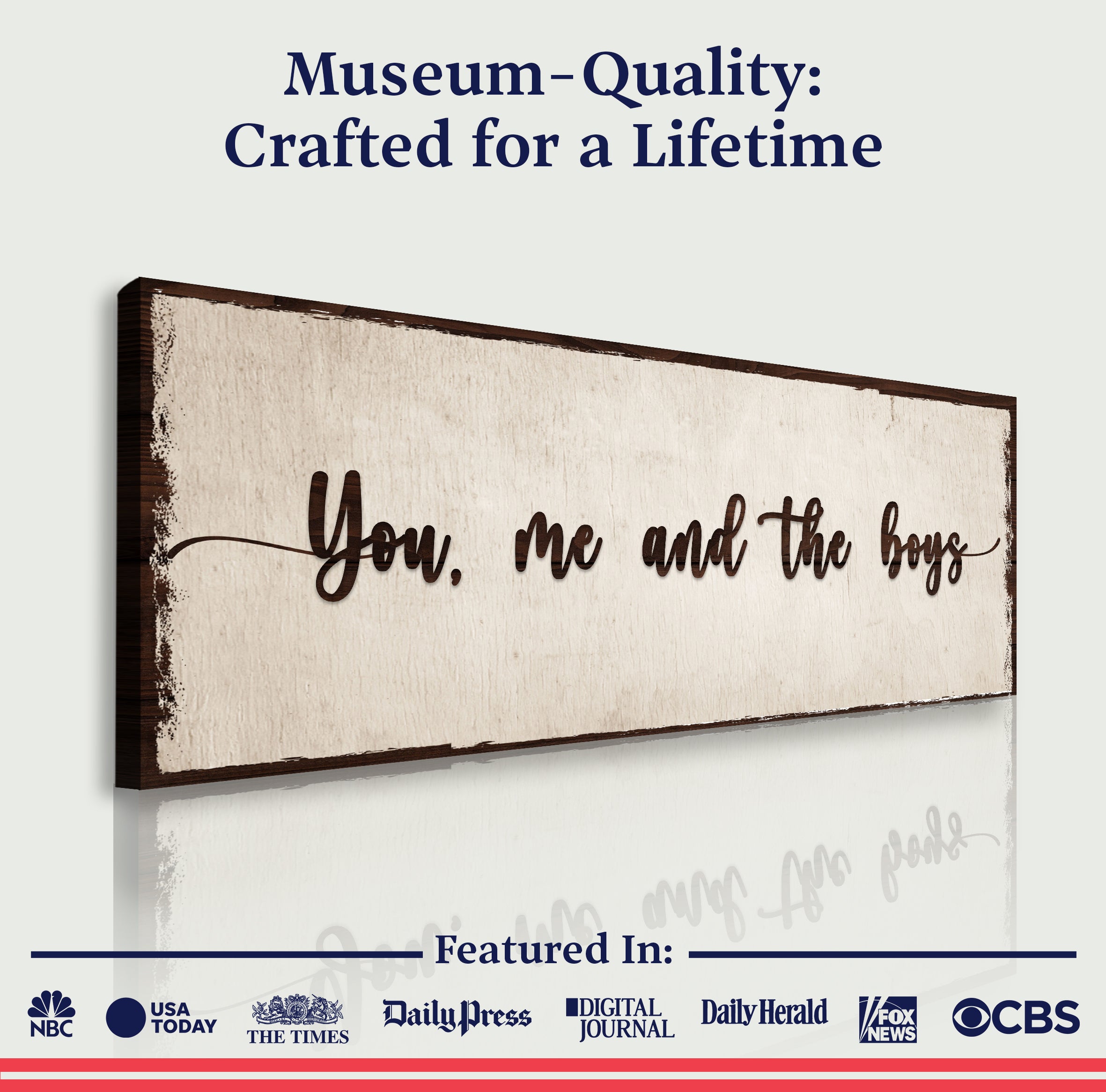 You, Me, And The Boys Sign IV on sale at MyriadMart