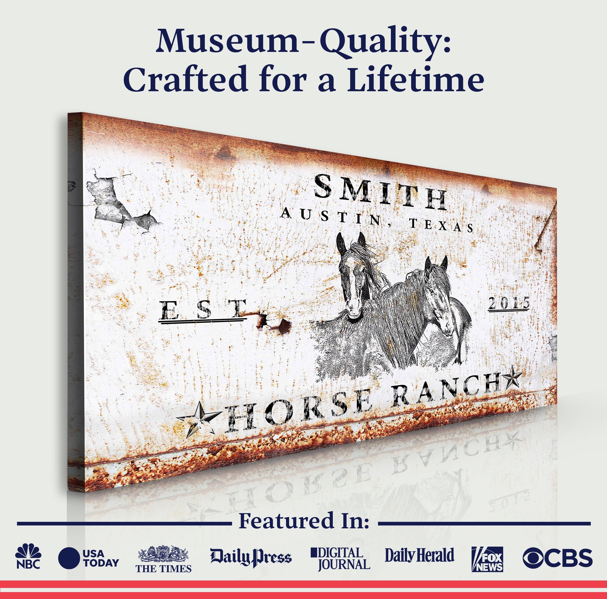 Rustic Horse Ranch Sign III on sale at MyriadMart