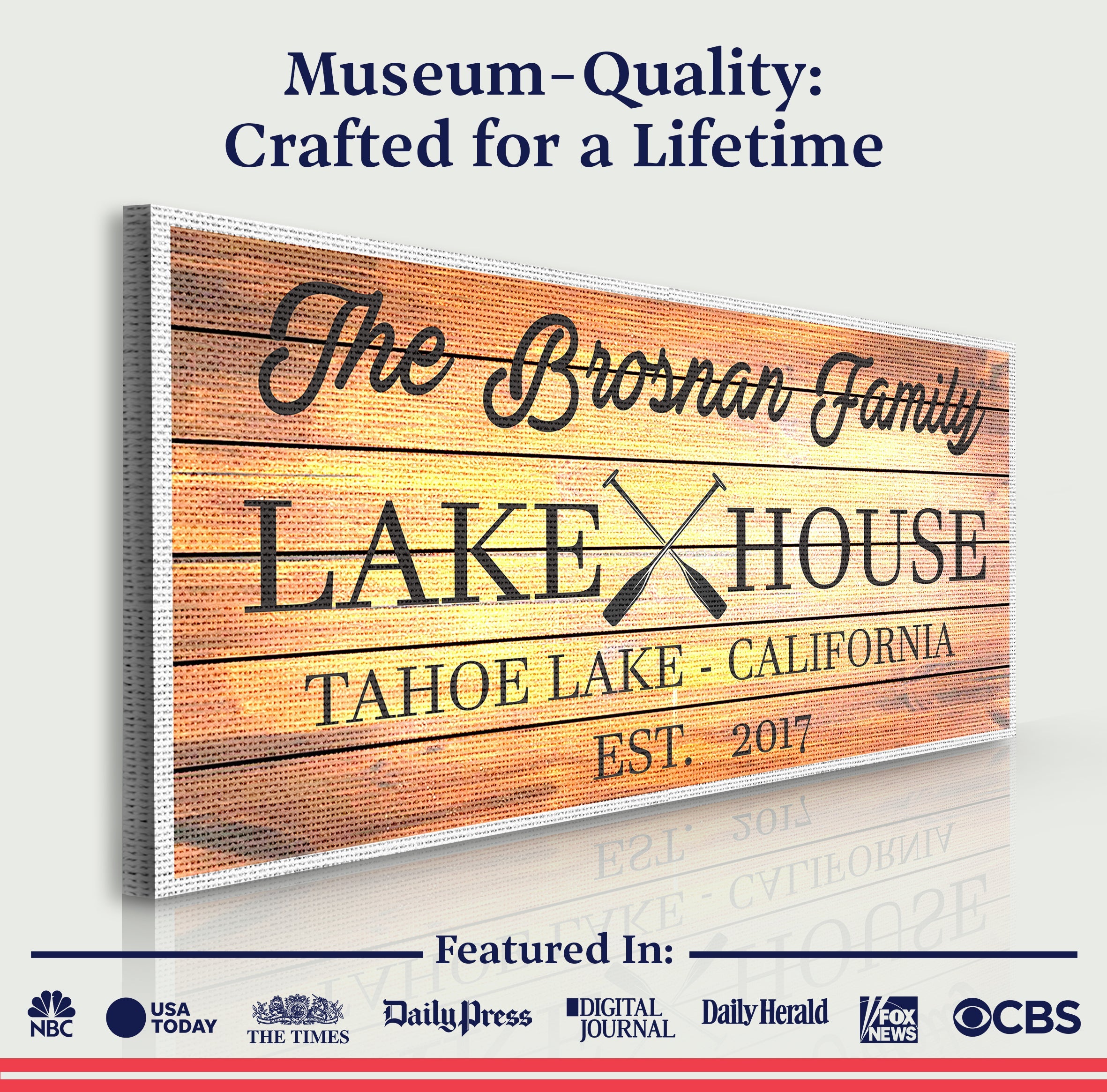 Family Lake House Paddle Sign III on sale at MyriadMart