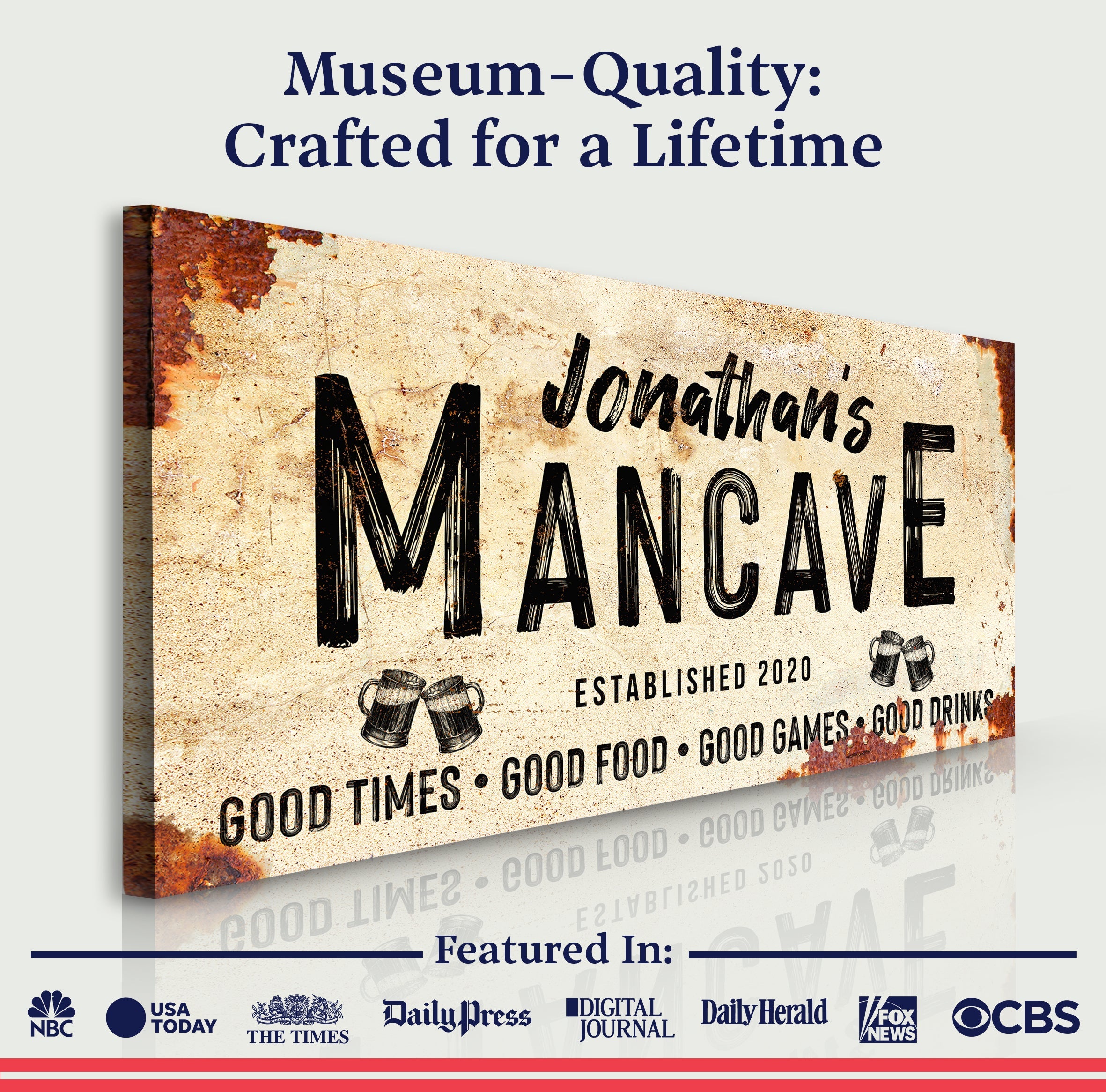 Good Times Man Cave Sign - LP1 on sale at MyriadMart