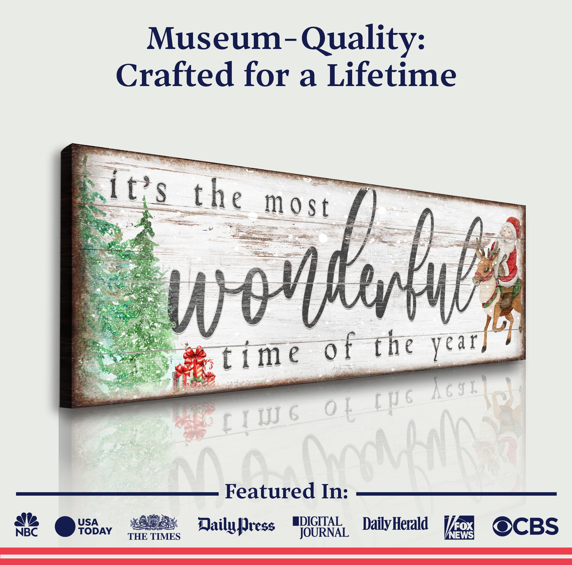 It's The Most Wonderful Time Of The Year Christmas Sign II on sale at MyriadMart