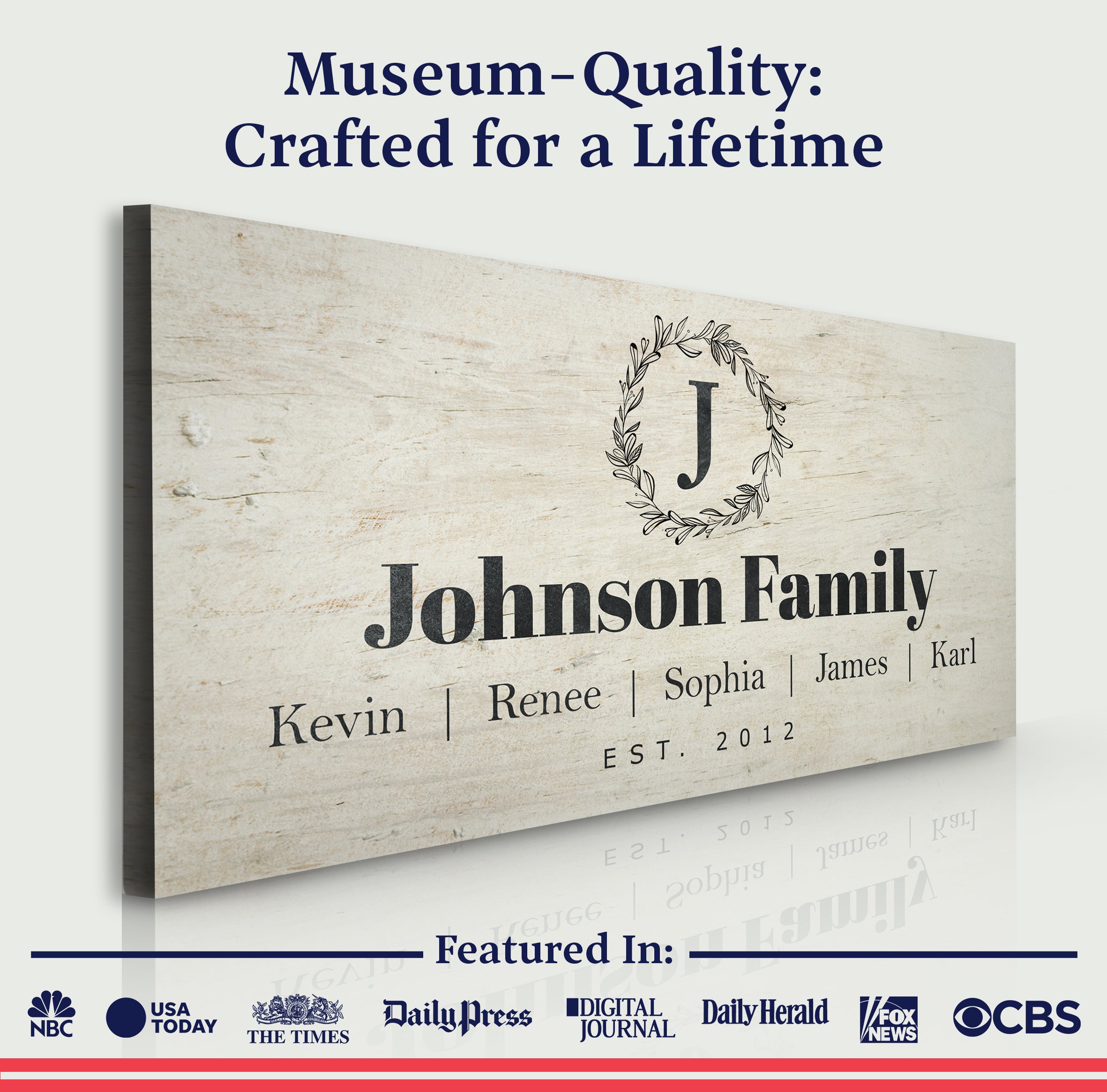 White Family Sign on sale at MyriadMart