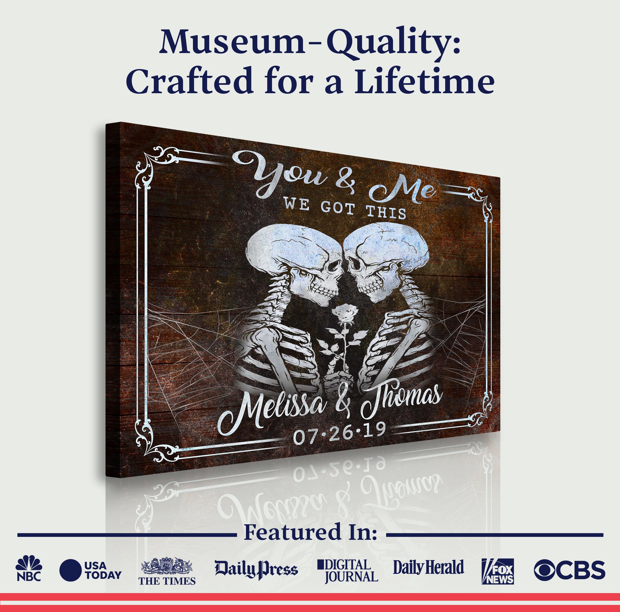 We Got This Skeleton Couple Sign IV on sale at MyriadMart