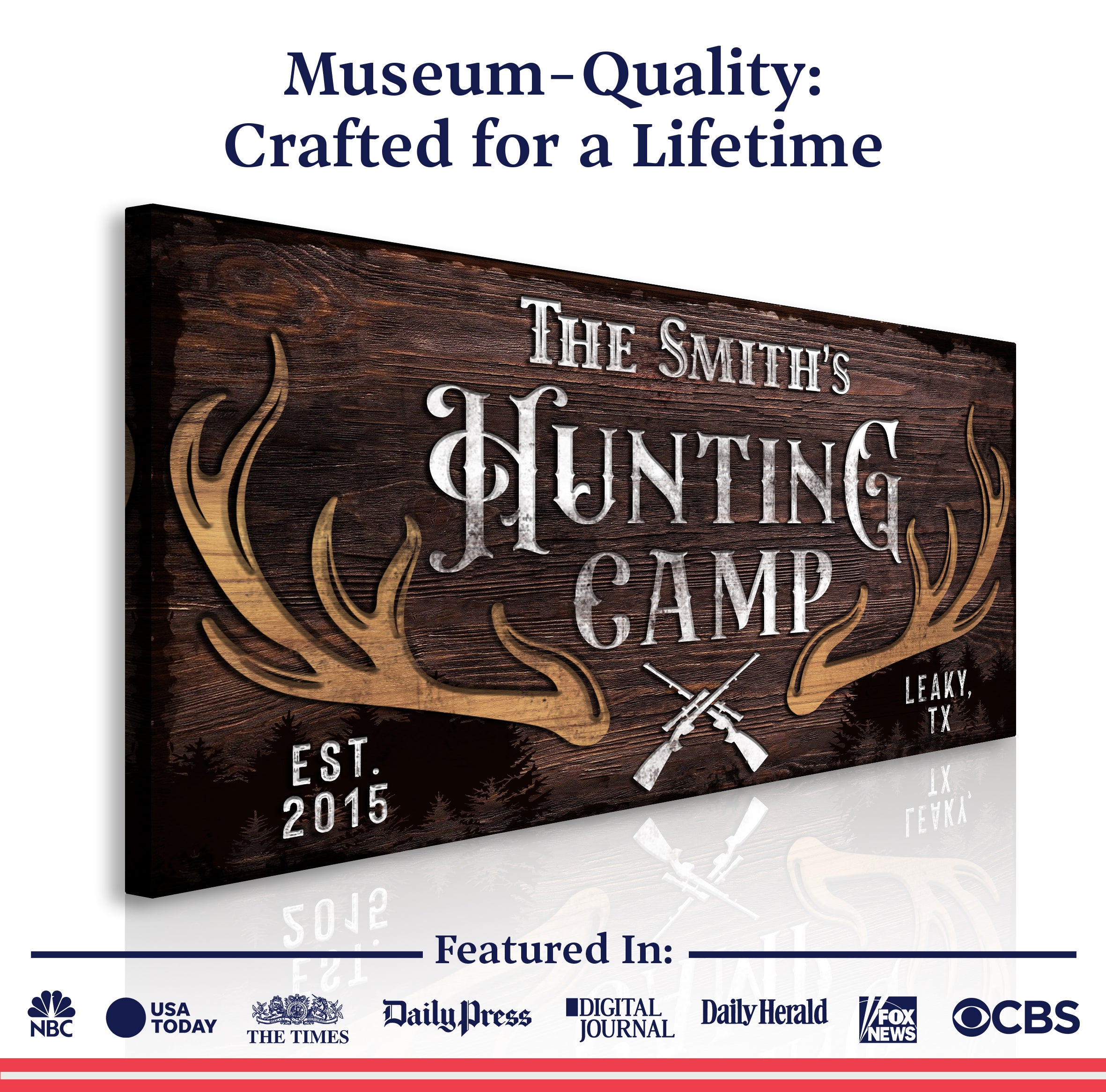 Family Hunting Camp Sign on sale at MyriadMart