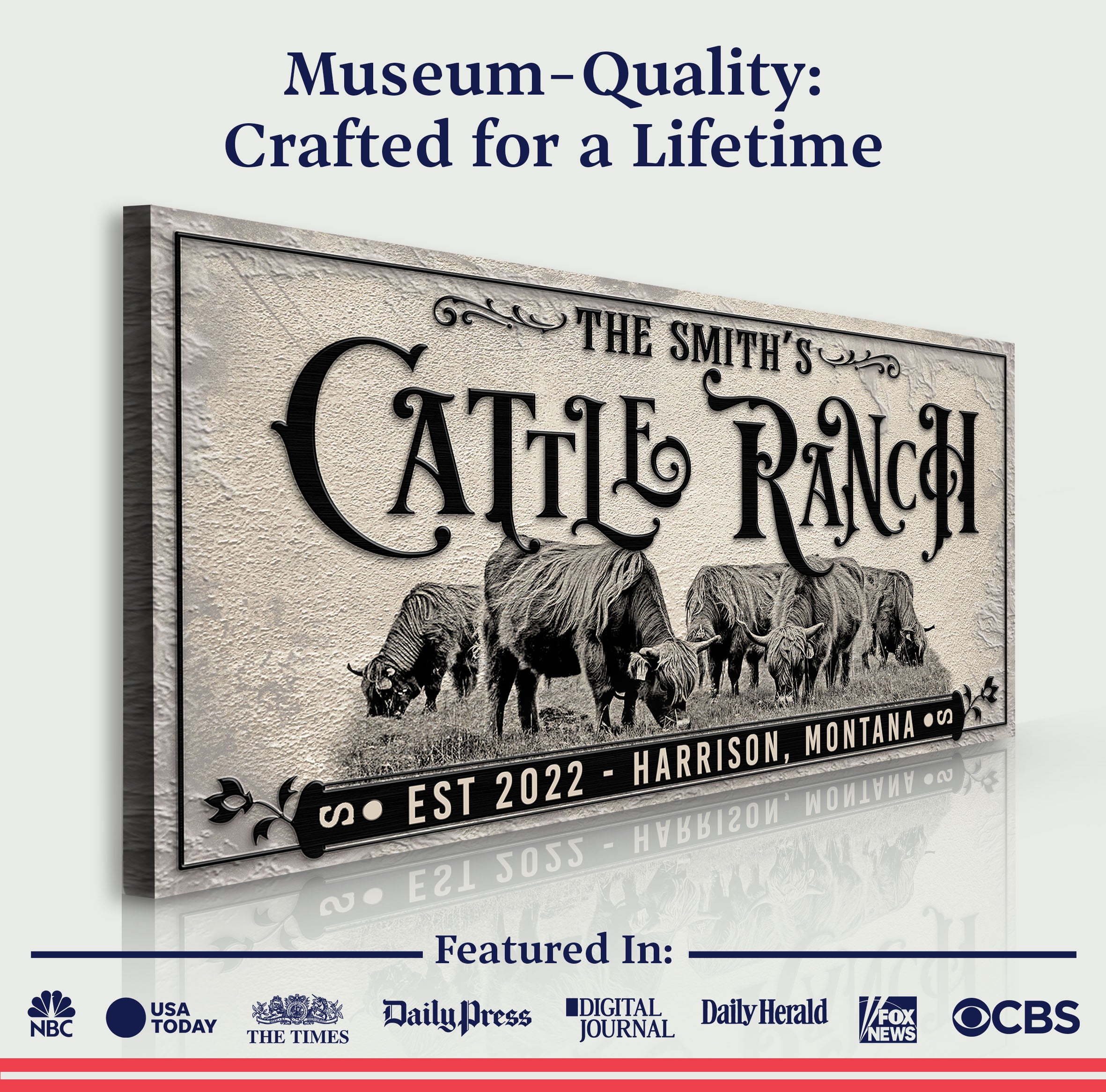 Branded Cattle Ranch Sign II on sale at MyriadMart
