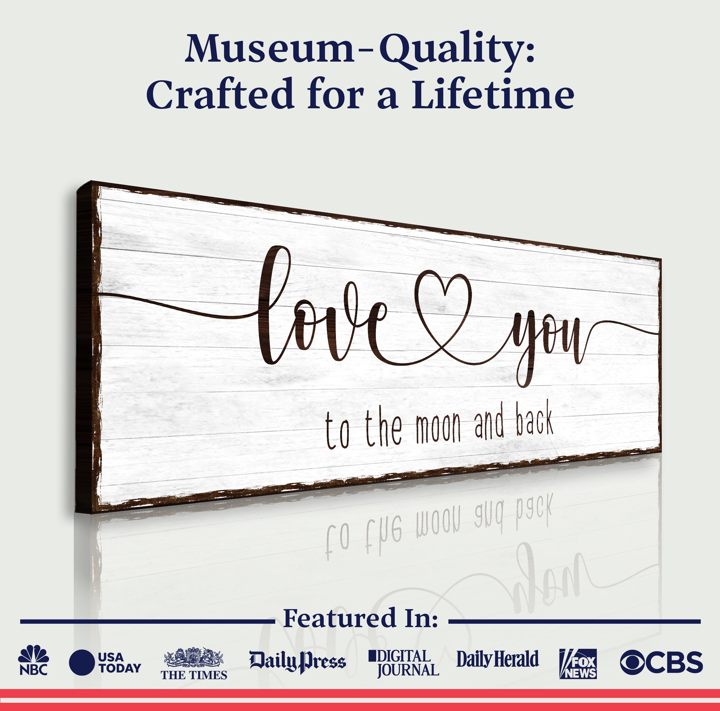 Love You To The Moon And Back Sign III on sale at MyriadMart