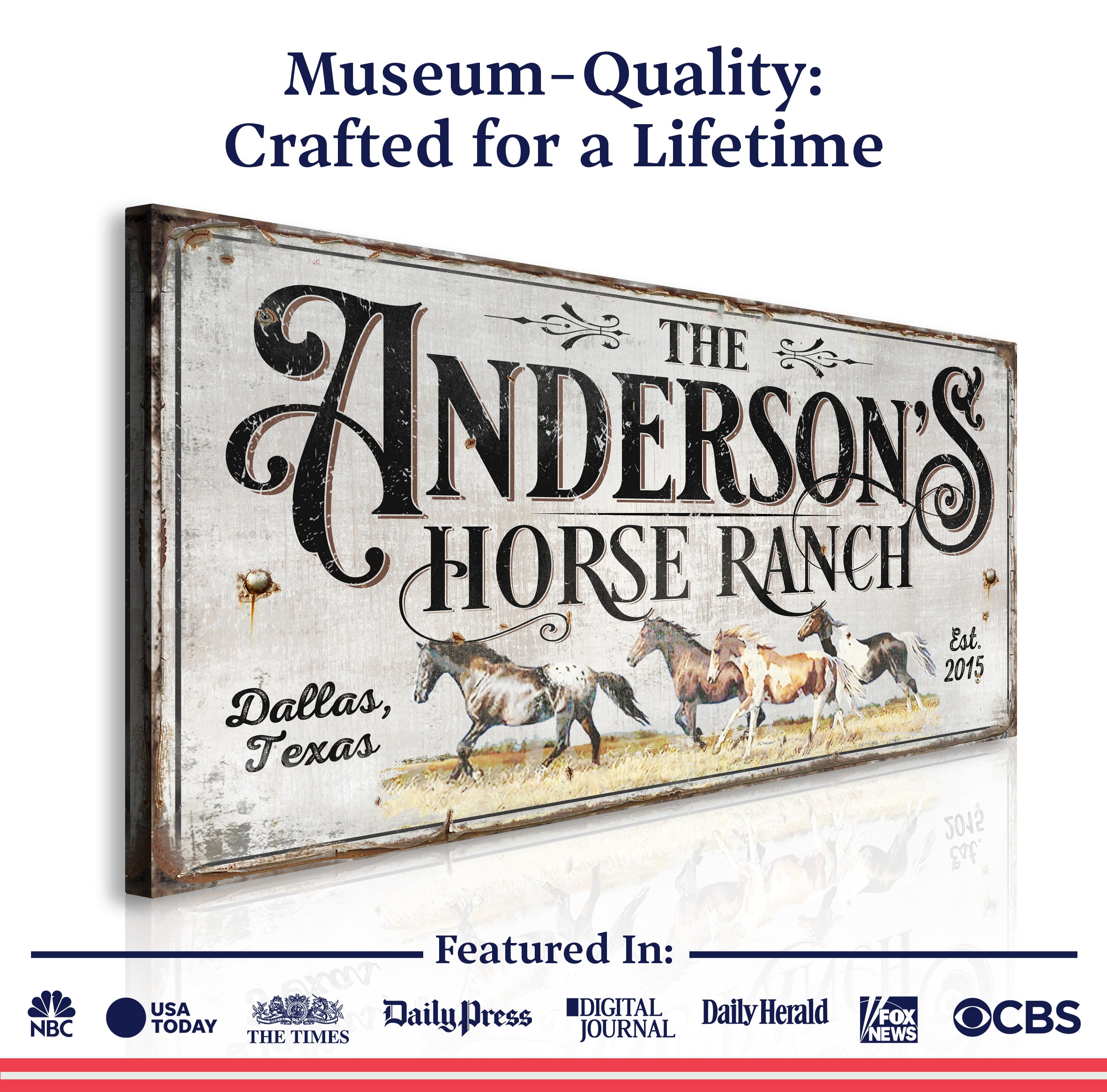 Personalized Horse Ranch Sign II on sale at MyriadMart