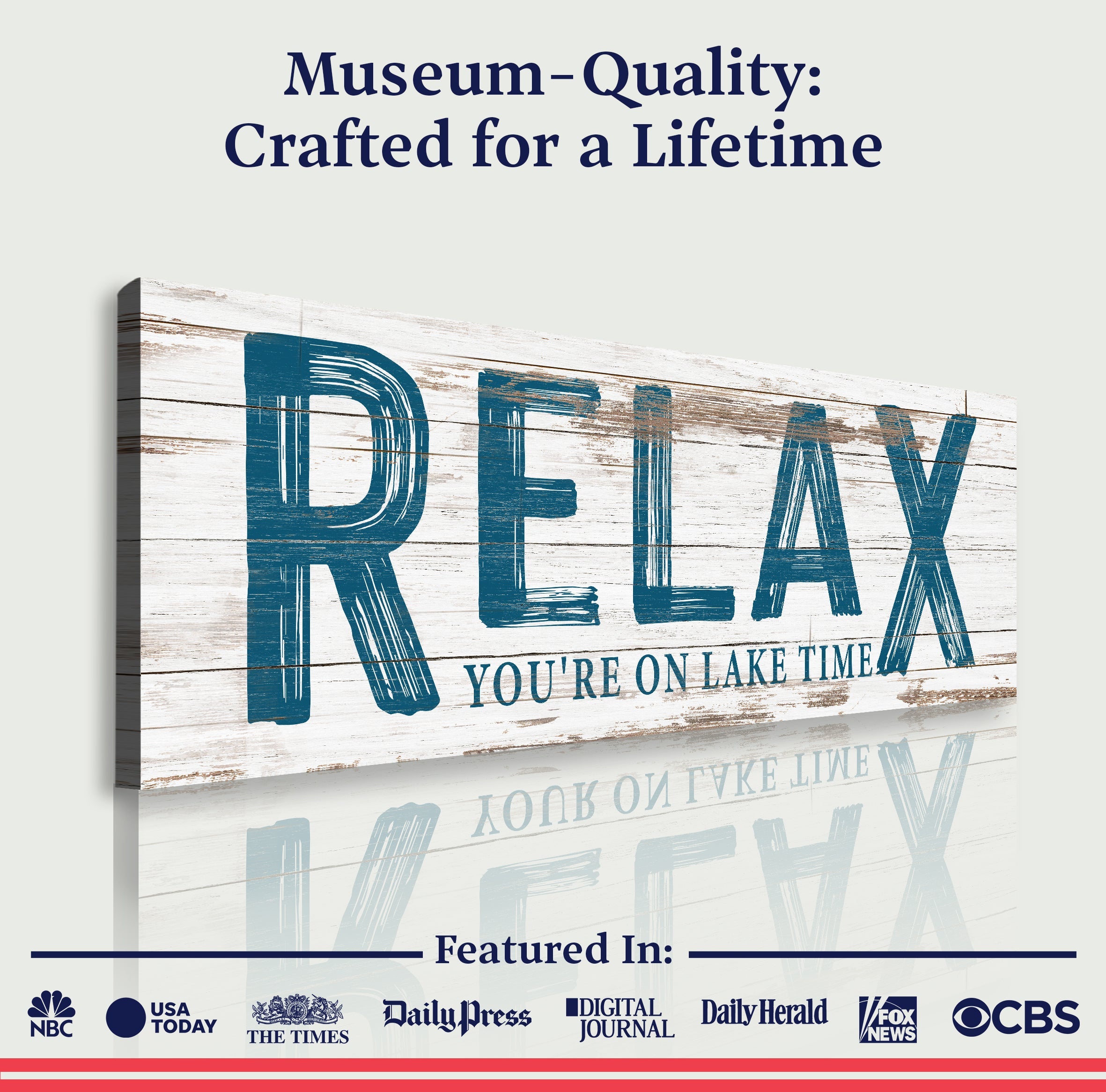 Relax You're on Lake Time Sign on sale at MyriadMart