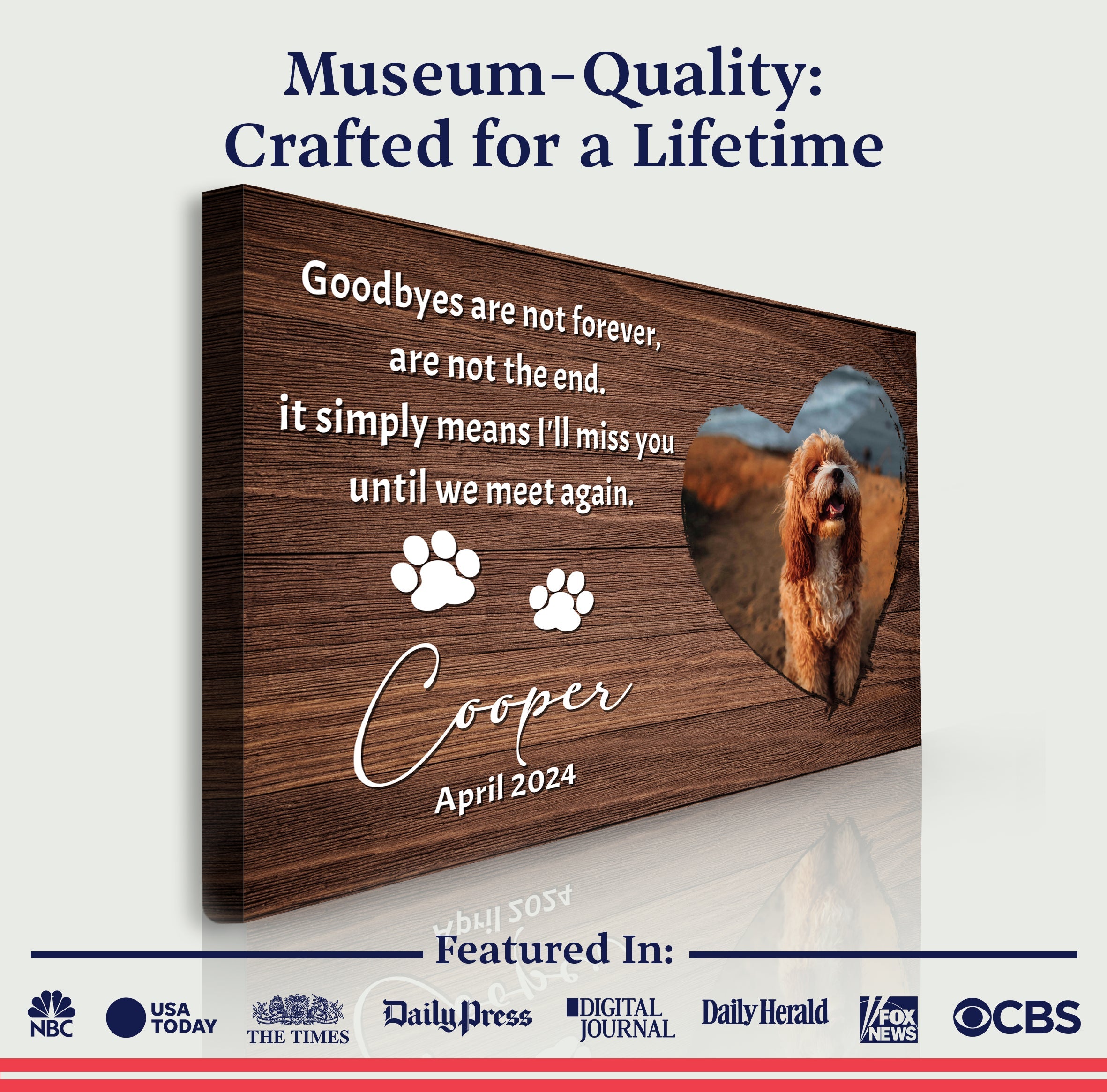Pet Memorial Sign Goodbyes Are Not Forever II on sale at MyriadMart