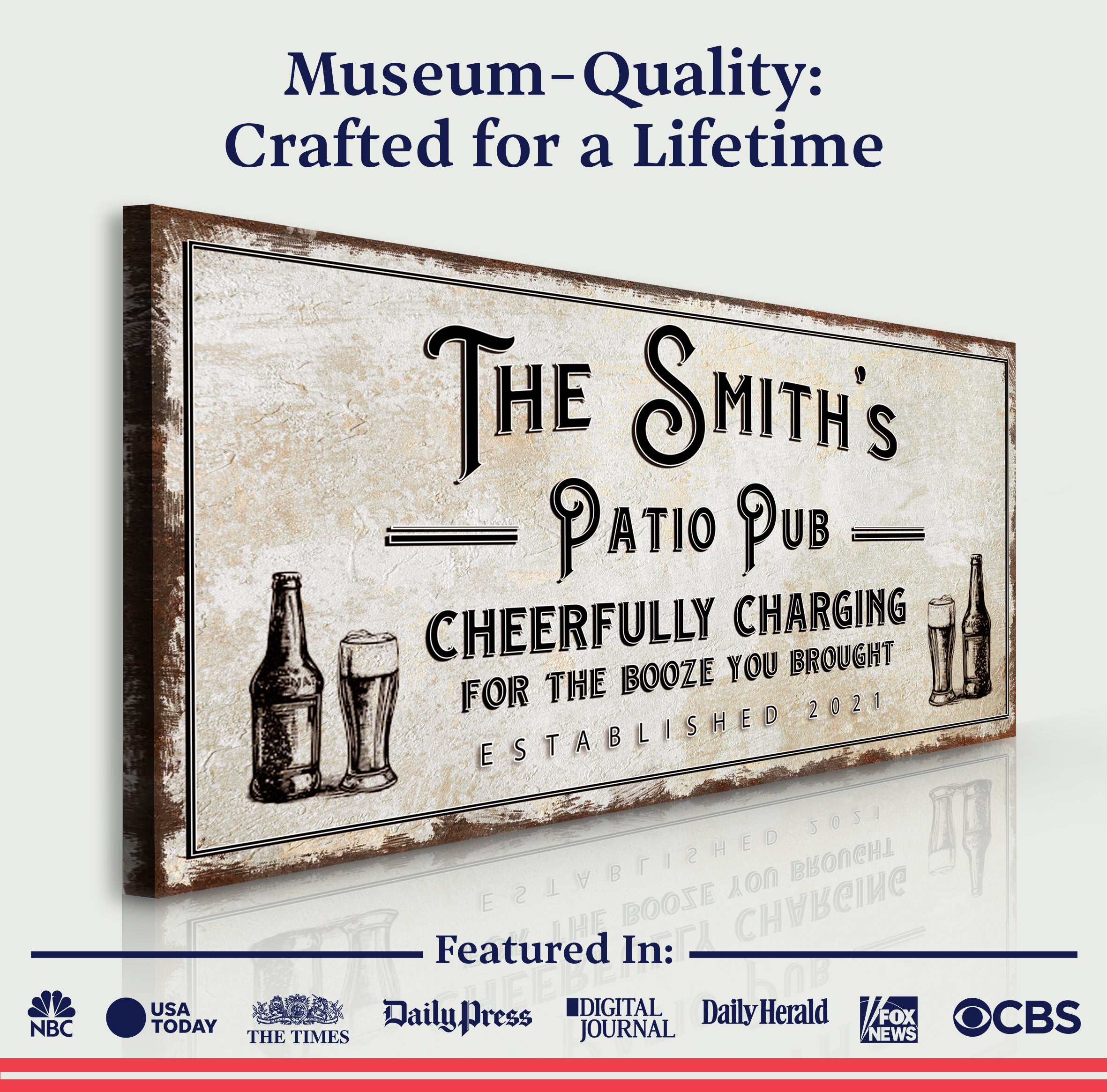 Patio Pub Cheerfully Charging For The Booze You Brought Sign on sale at MyriadMart