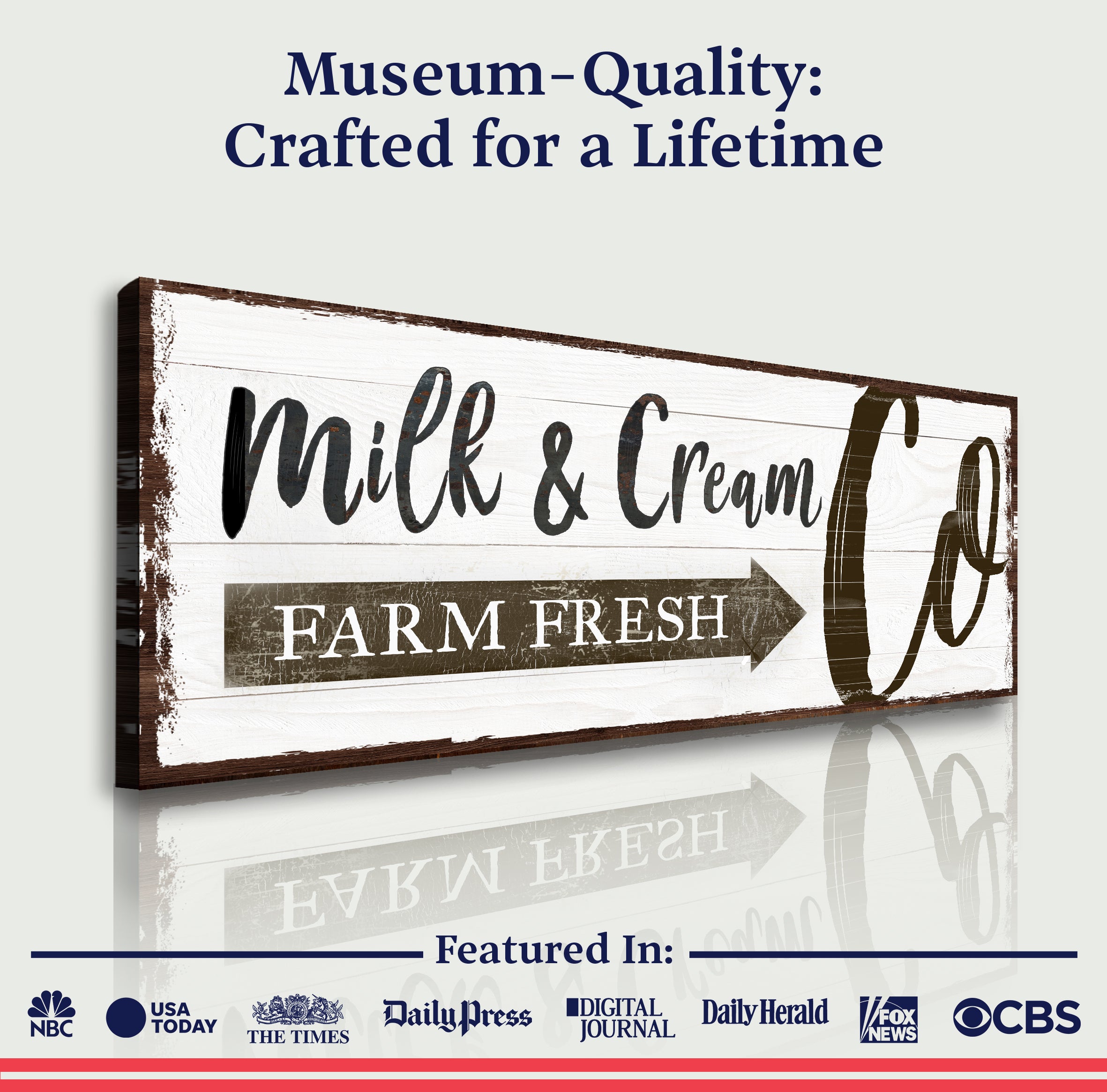 Farm Fresh Milk And Cream Co Sign on sale at MyriadMart