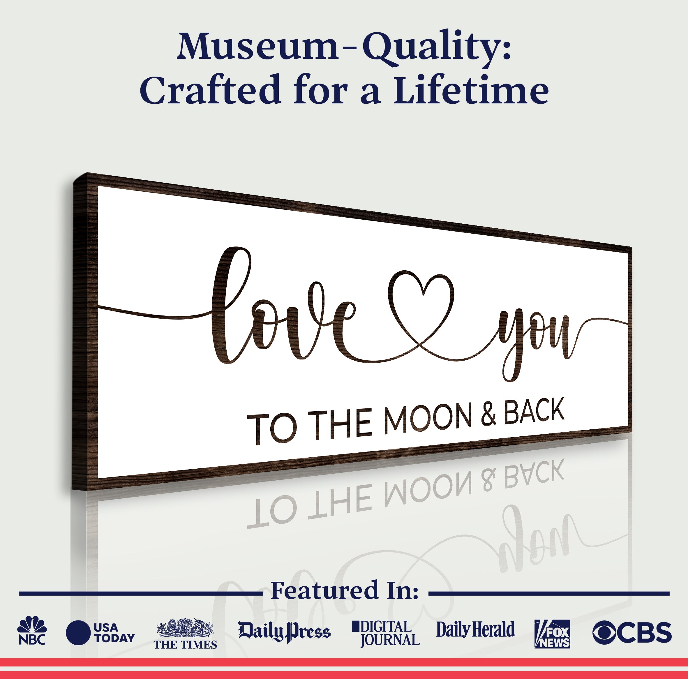 Love You To The Moon And Back Sign II on sale at MyriadMart