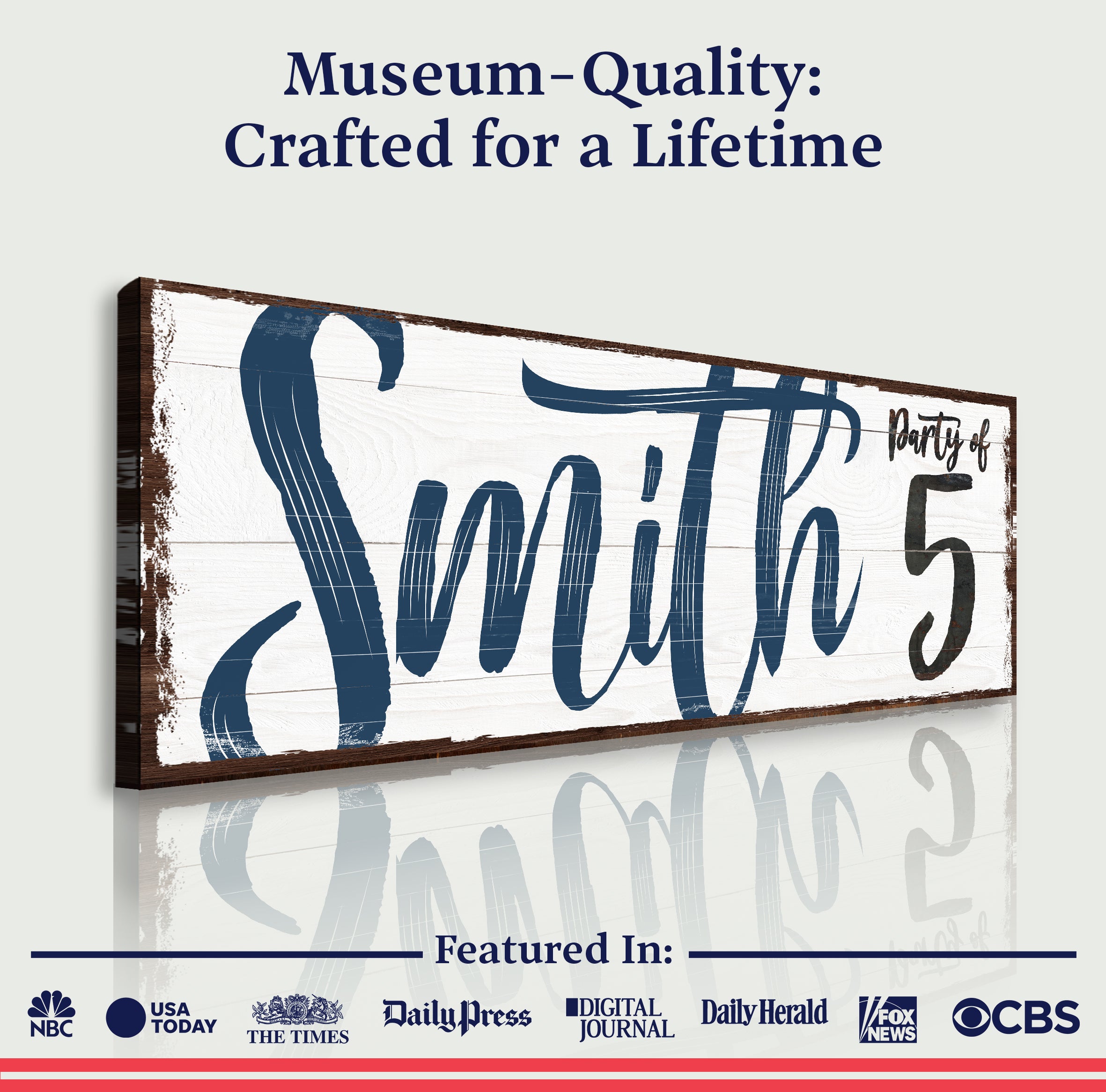 Personalized Party of Family Sign on sale at MyriadMart