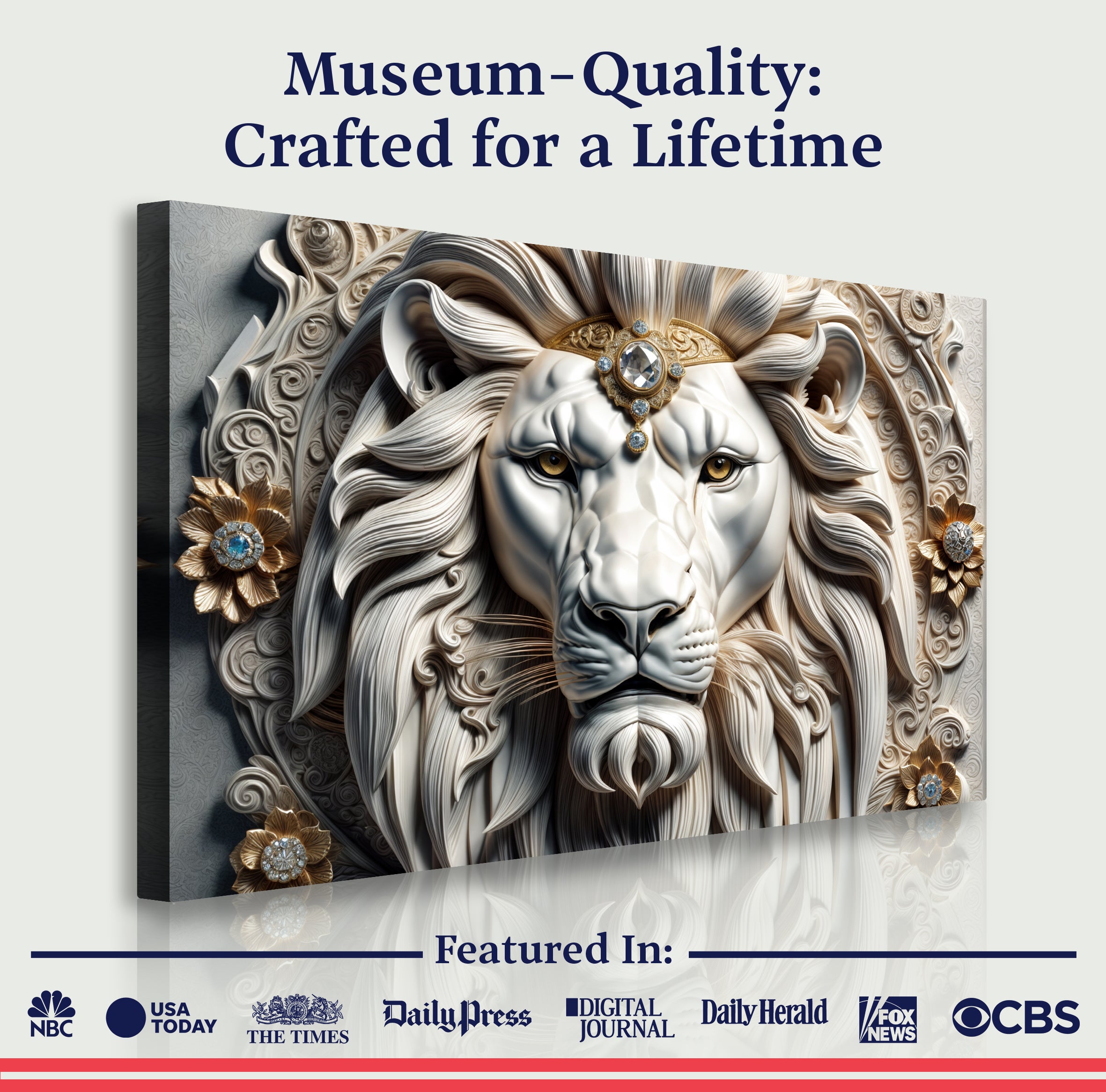 3D Majestic Lion Wall Art II on sale at MyriadMart
