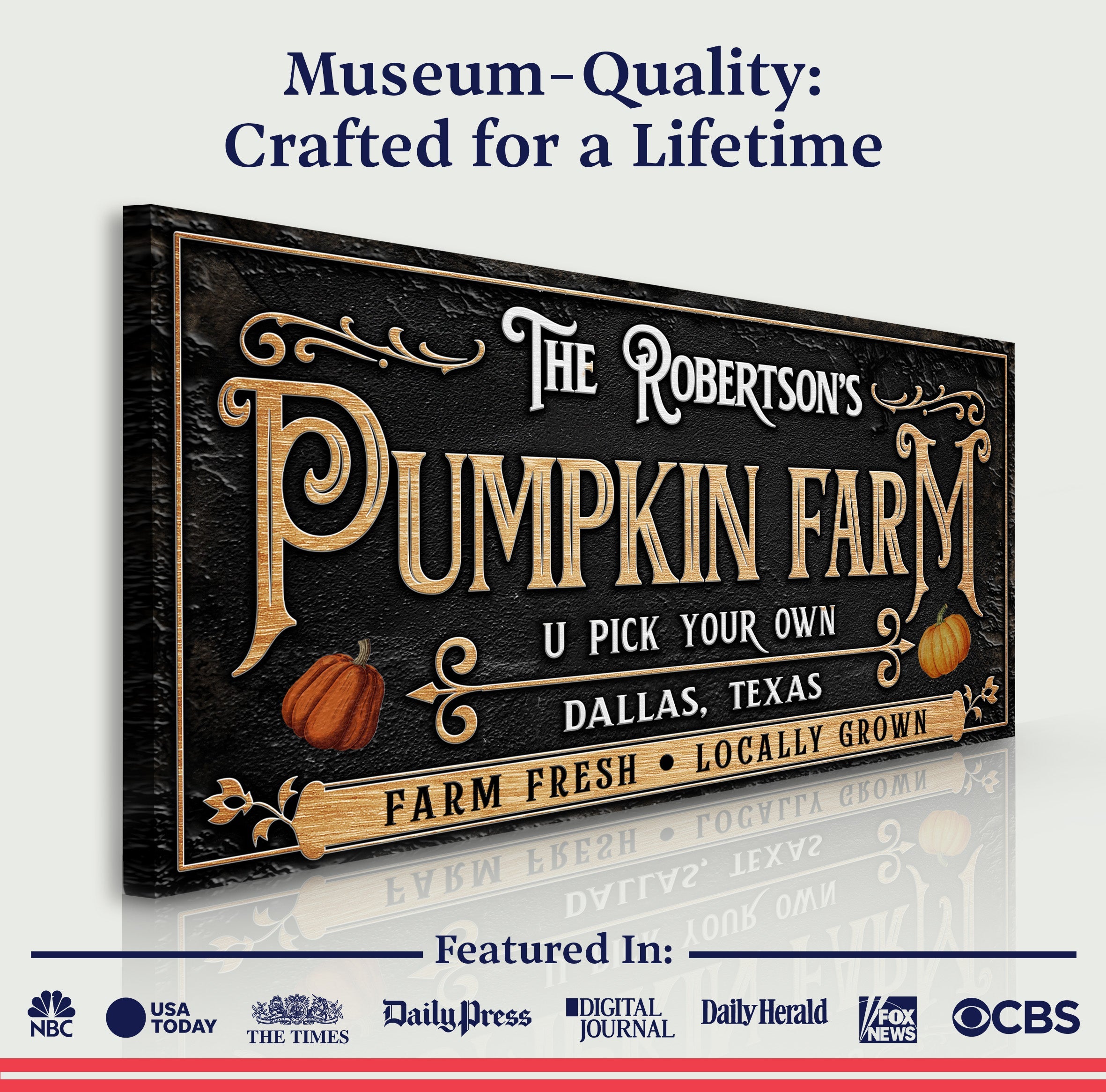 Personalized Pumpkin Farm Halloween Sign on sale at MyriadMart