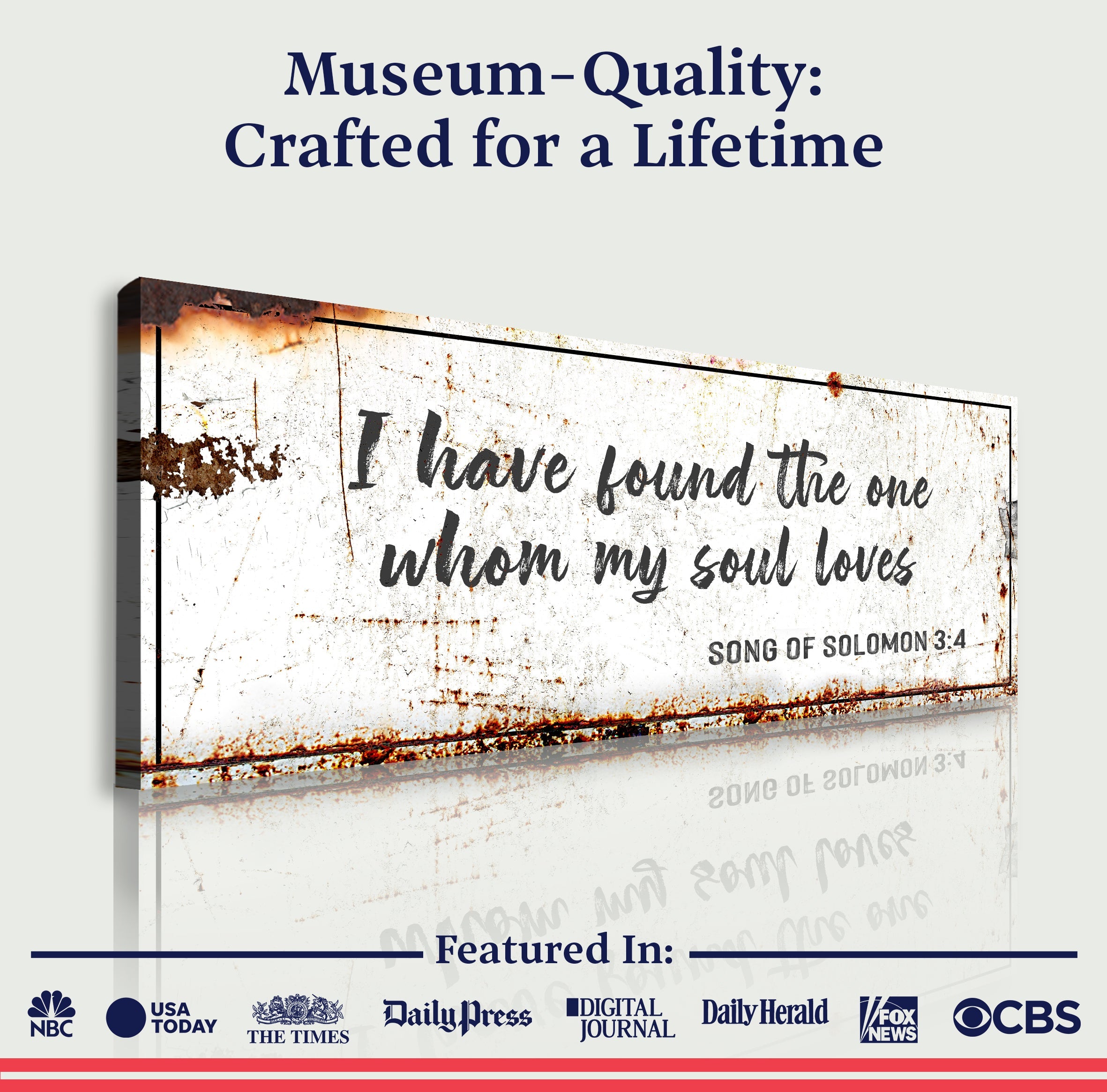 Song of Solomon 3:4 - I Have Found The One Rustic Sign on sale at MyriadMart