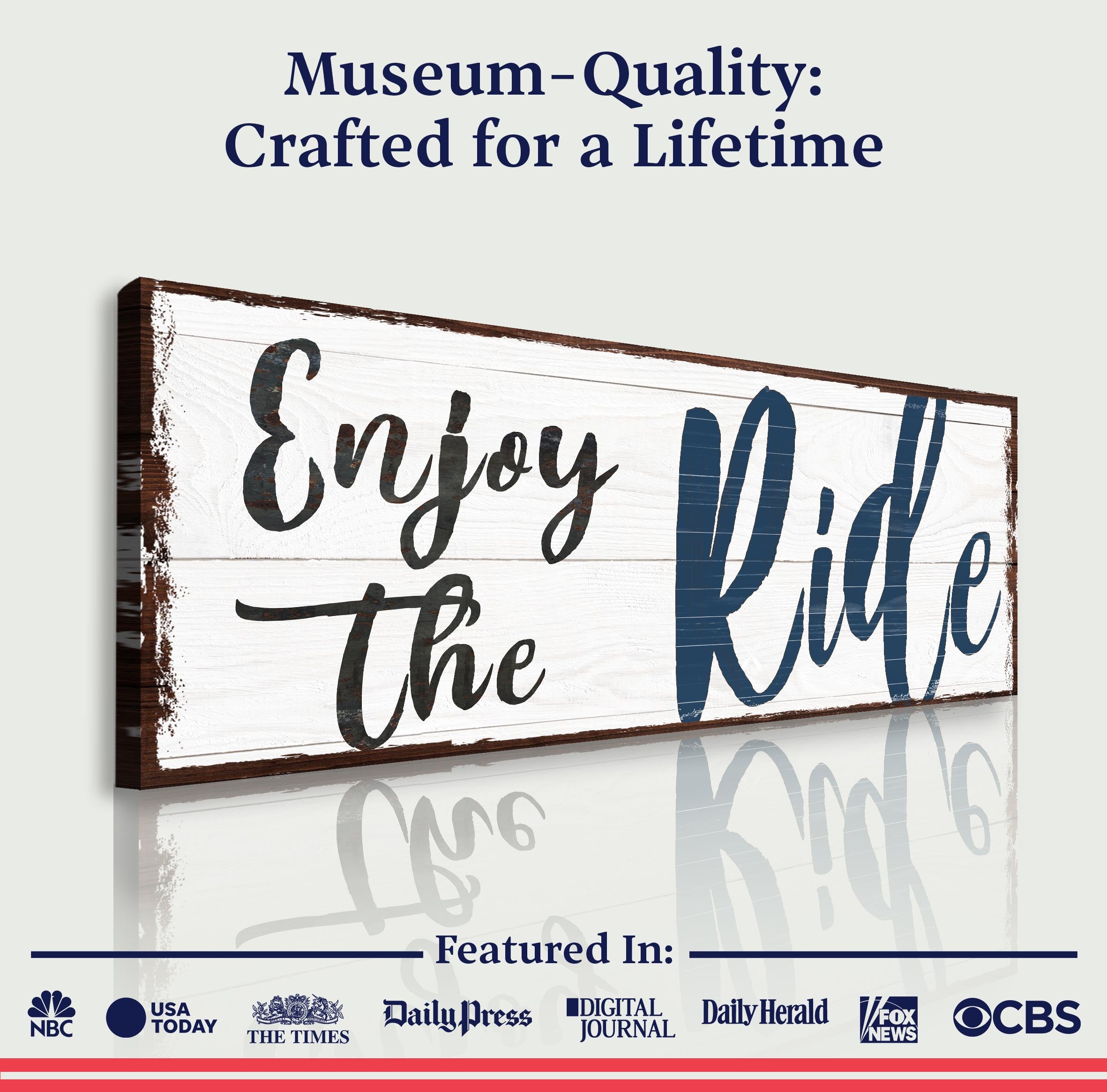 Enjoy The Ride Sign on sale at MyriadMart