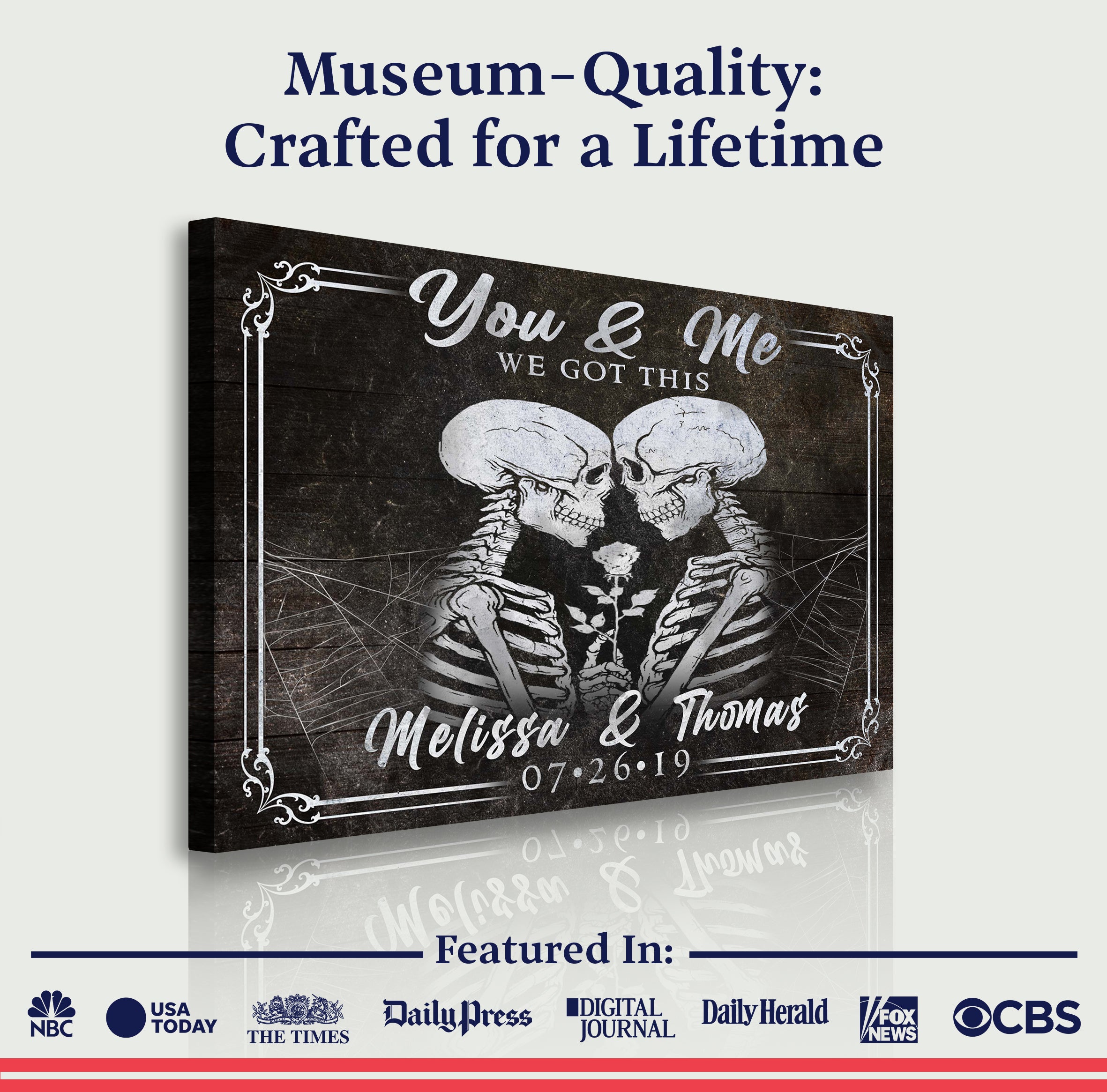 We Got This Skeleton Couple Sign II on sale at MyriadMart