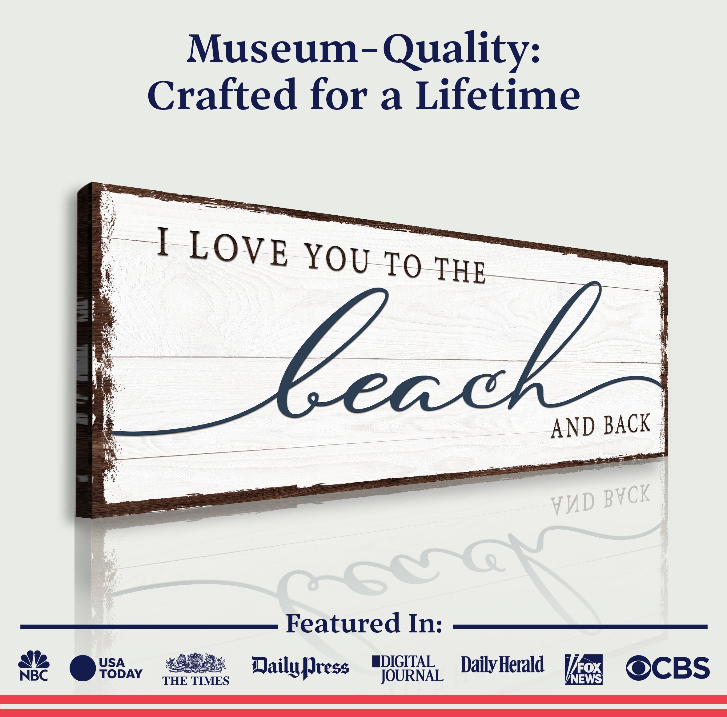 Love You To The Beach And Back Sign on sale at MyriadMart