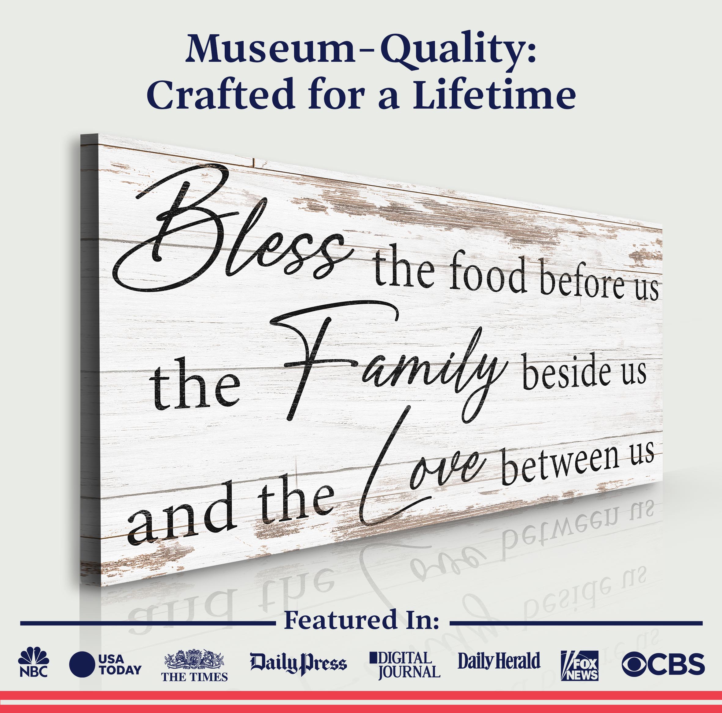 Bless The Food, Family, And Love Sign V on sale at MyriadMart