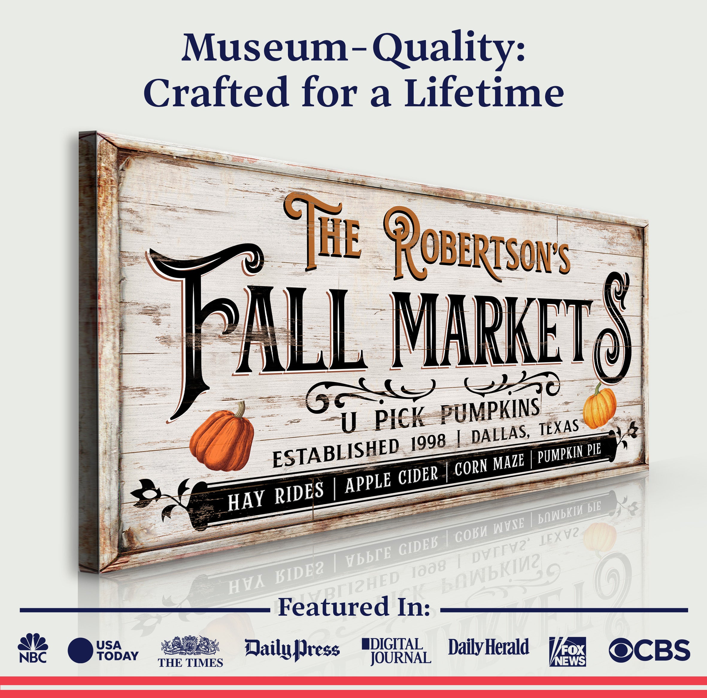 Pumpkin Patch Fall Market Thanksgiving Sign on sale at MyriadMart