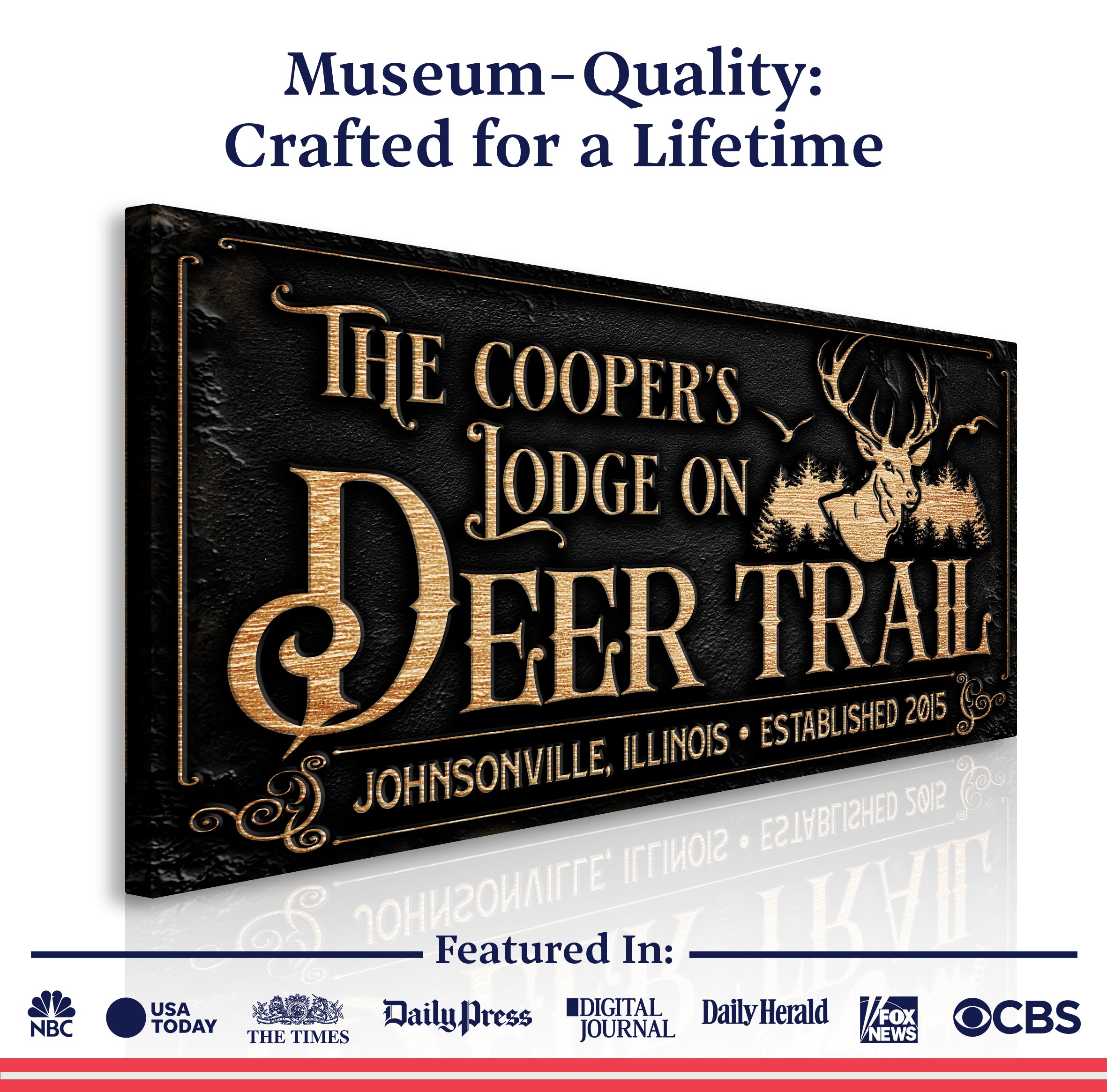 Hunting Lodge Sign on sale at MyriadMart