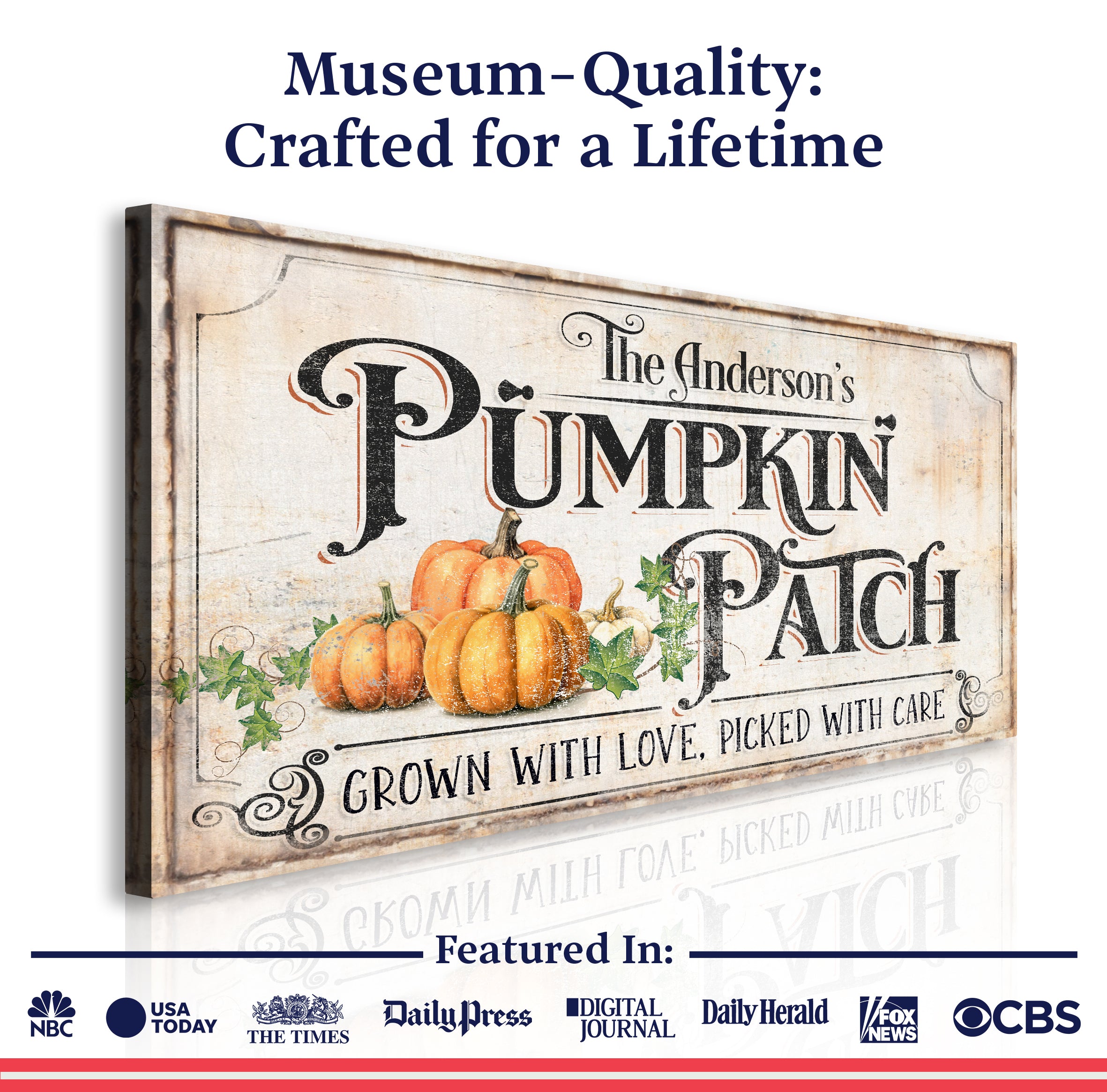 Personalized Pumpkin Patch Sign III on sale at MyriadMart