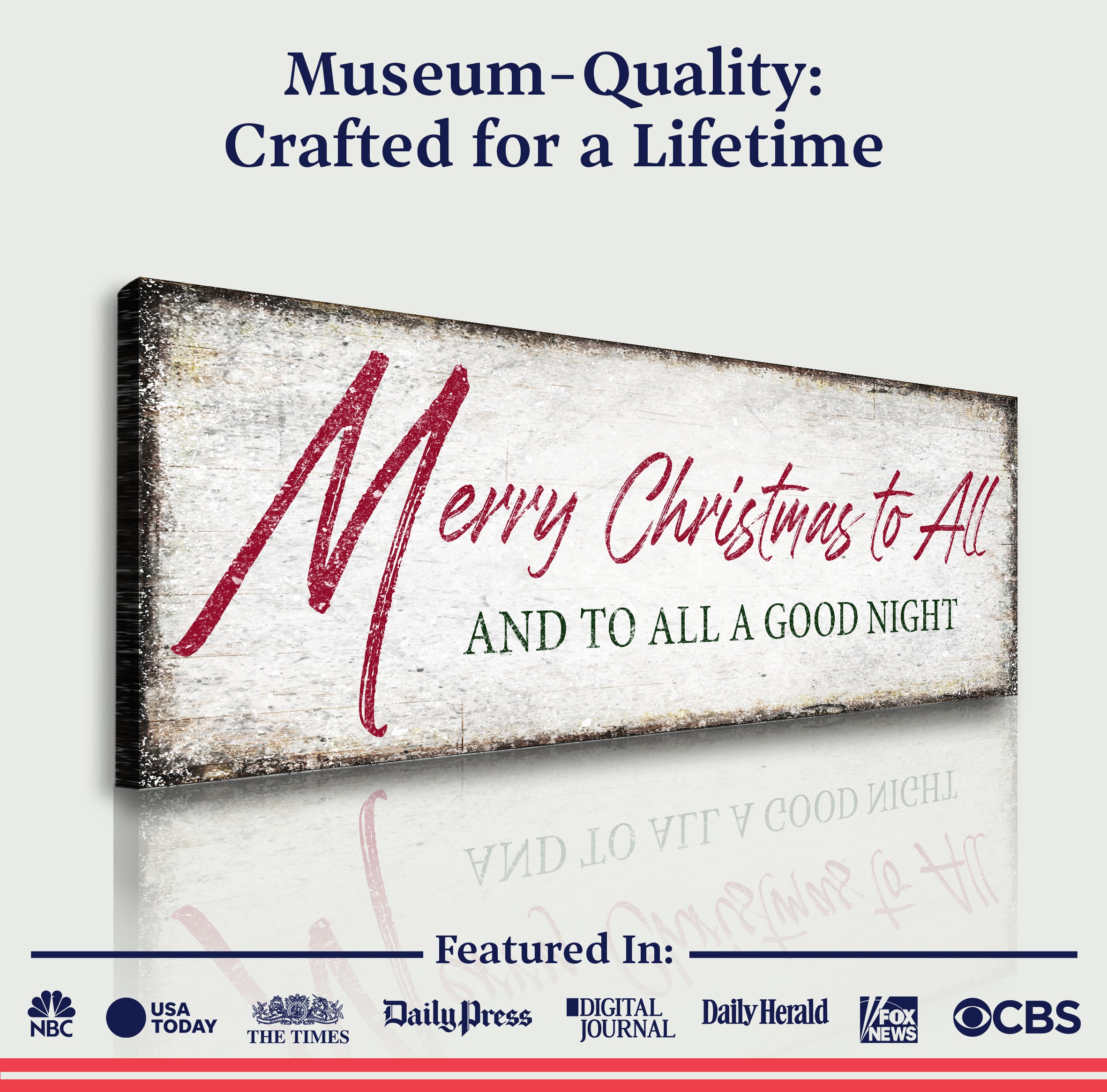 Merry Christmas To All And Goodnight Sign III on sale at MyriadMart