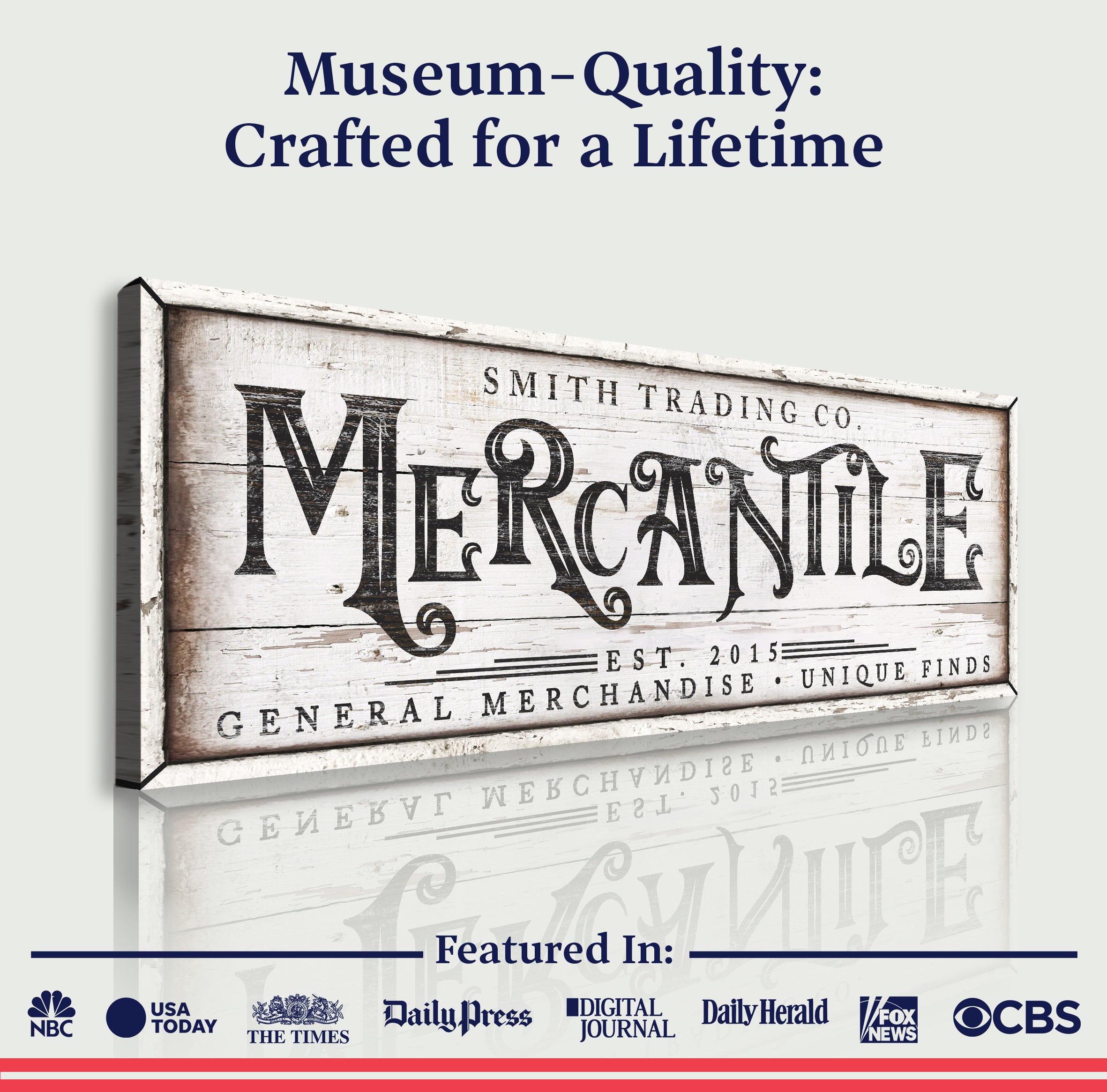 Personalized Mercantile Sign on sale at MyriadMart