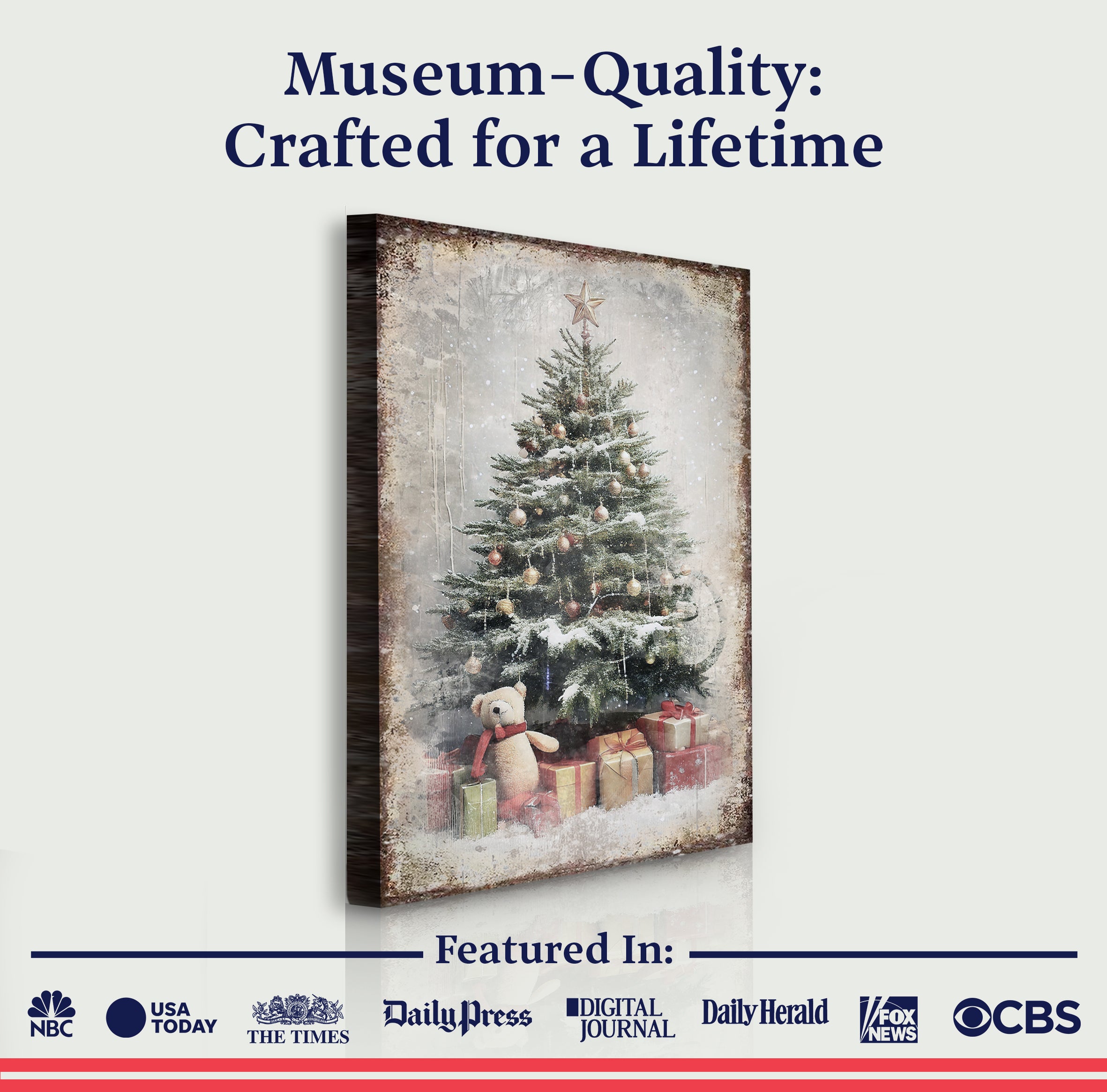 Vintage Christmas Tree With Gifts Wall Art II on sale at MyriadMart