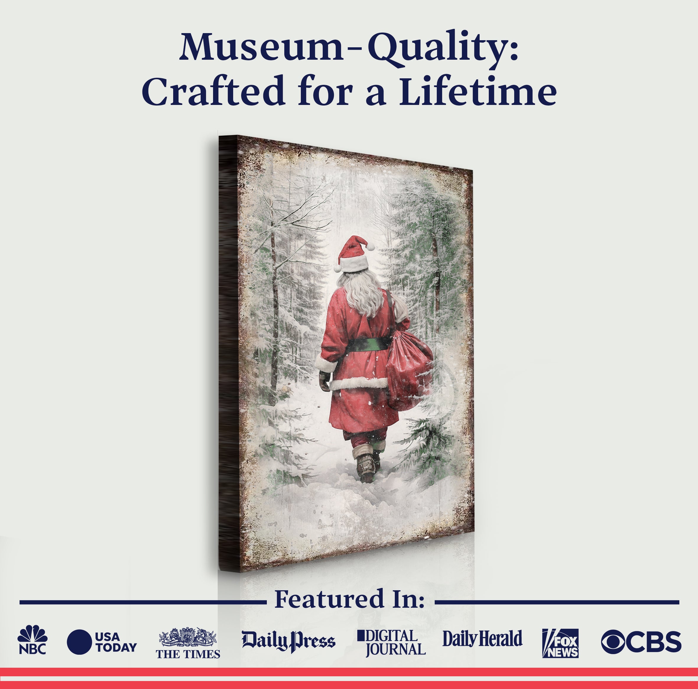 Vintage Christmas Santa Claus Wall Art V on sale at MyriadMart