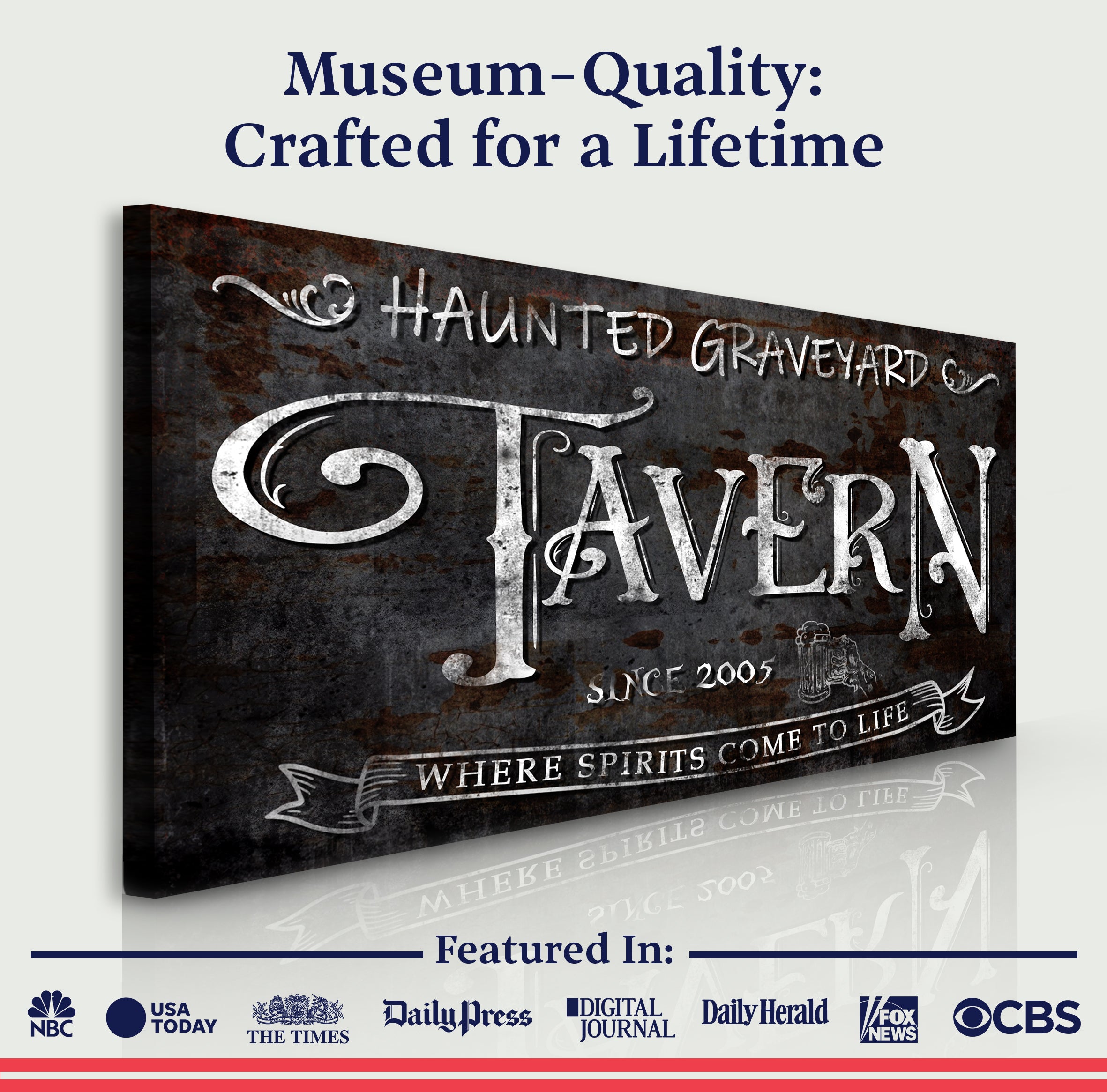 Haunted Graveyard Tavern Halloween Sign III on sale at MyriadMart